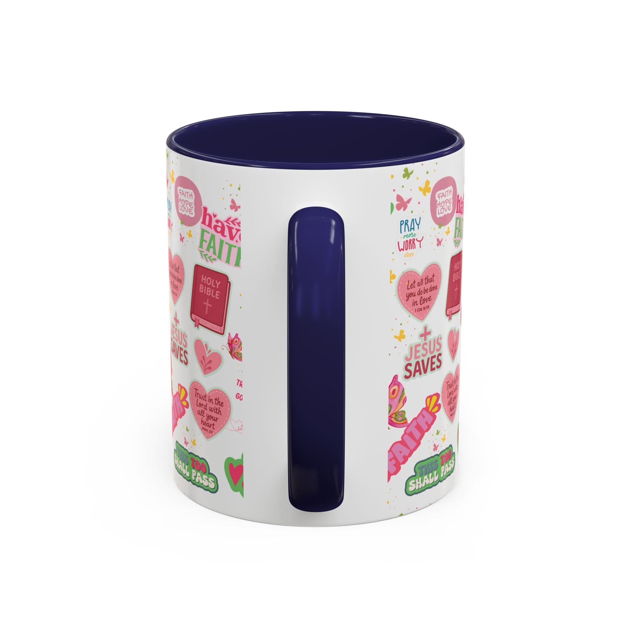 Commencez votre journée avec la foi | Mug chrétien avec verset biblique | Cadeau inspirant pour chrétiens | Mug à café en céramique 325 ml et 443 ml Matins de printemps douillets