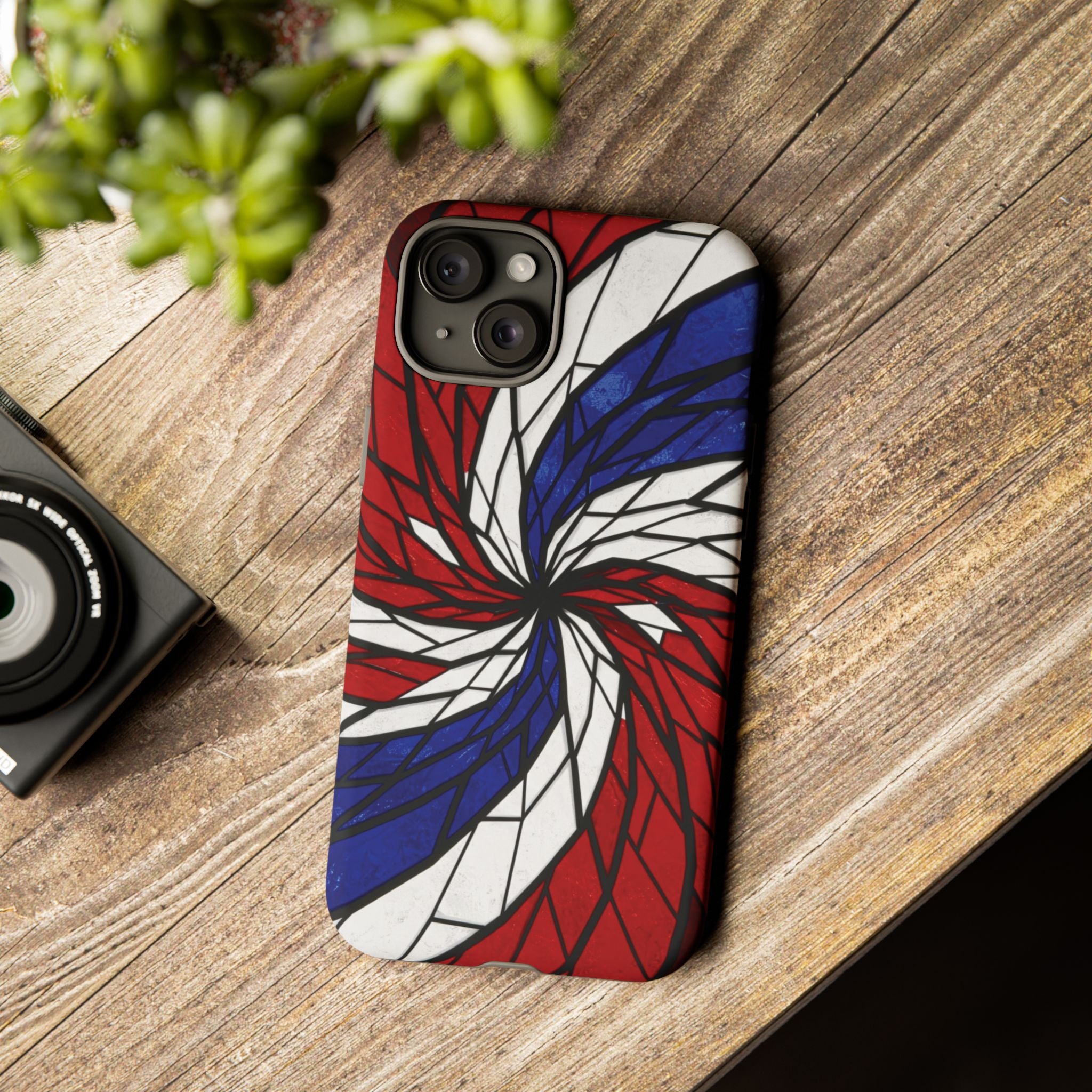 Patriotic Red White & Blue Phone Case – USA Flag Design, Independence Day Gift, Protective Cover for iPhone, Samsung, Pixel