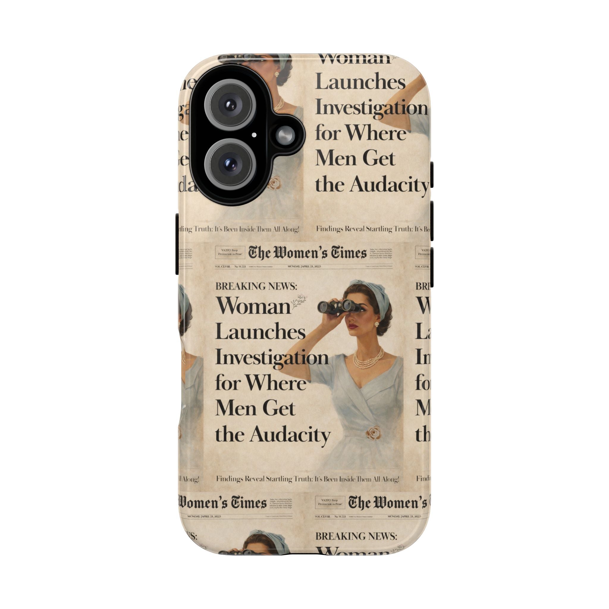 Funny Vintage Sarcastic Women Phone Case | Retro Sarcasm Text Design