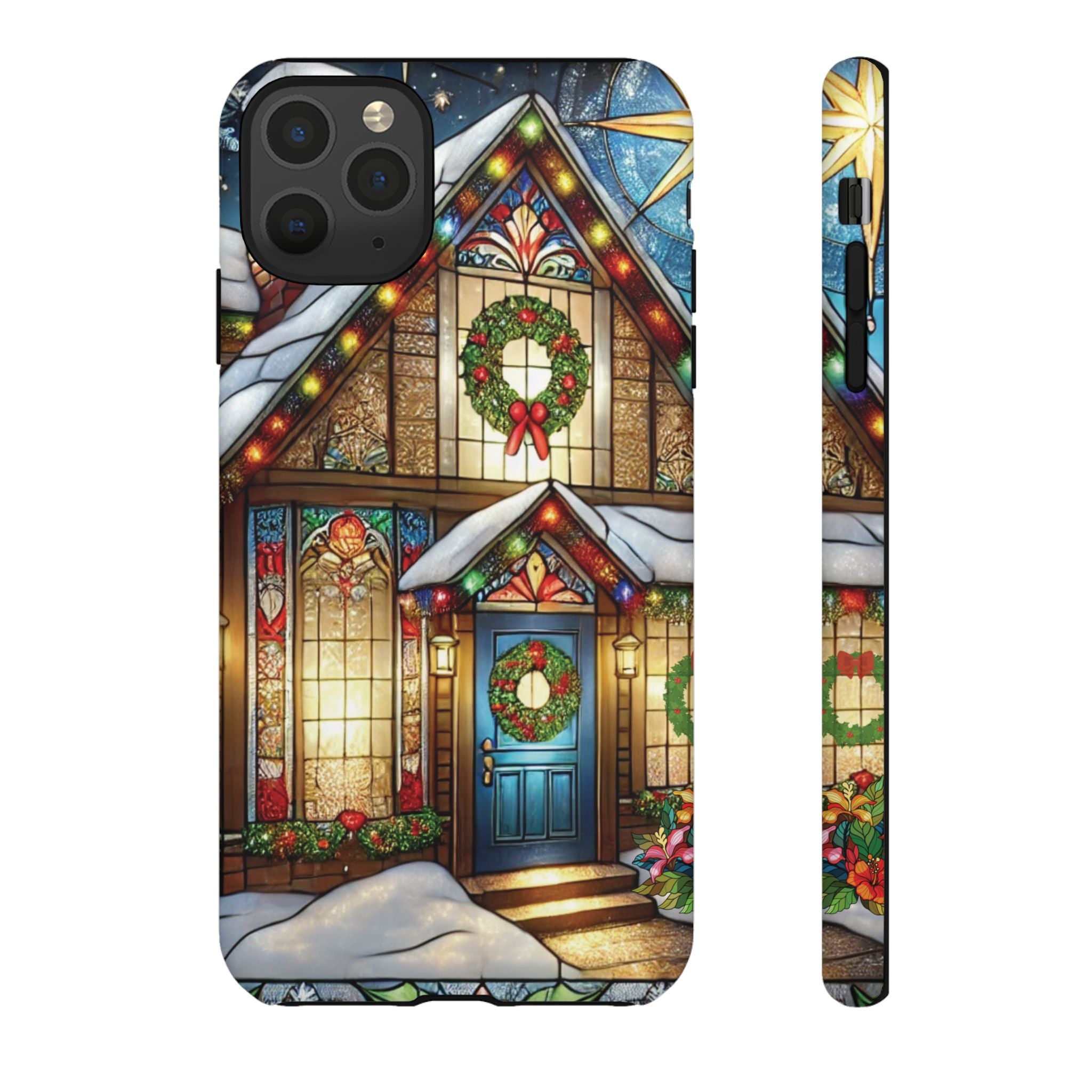 Phone Case - Stain Glass Christmas Unique Holiday Protection Gift for Her