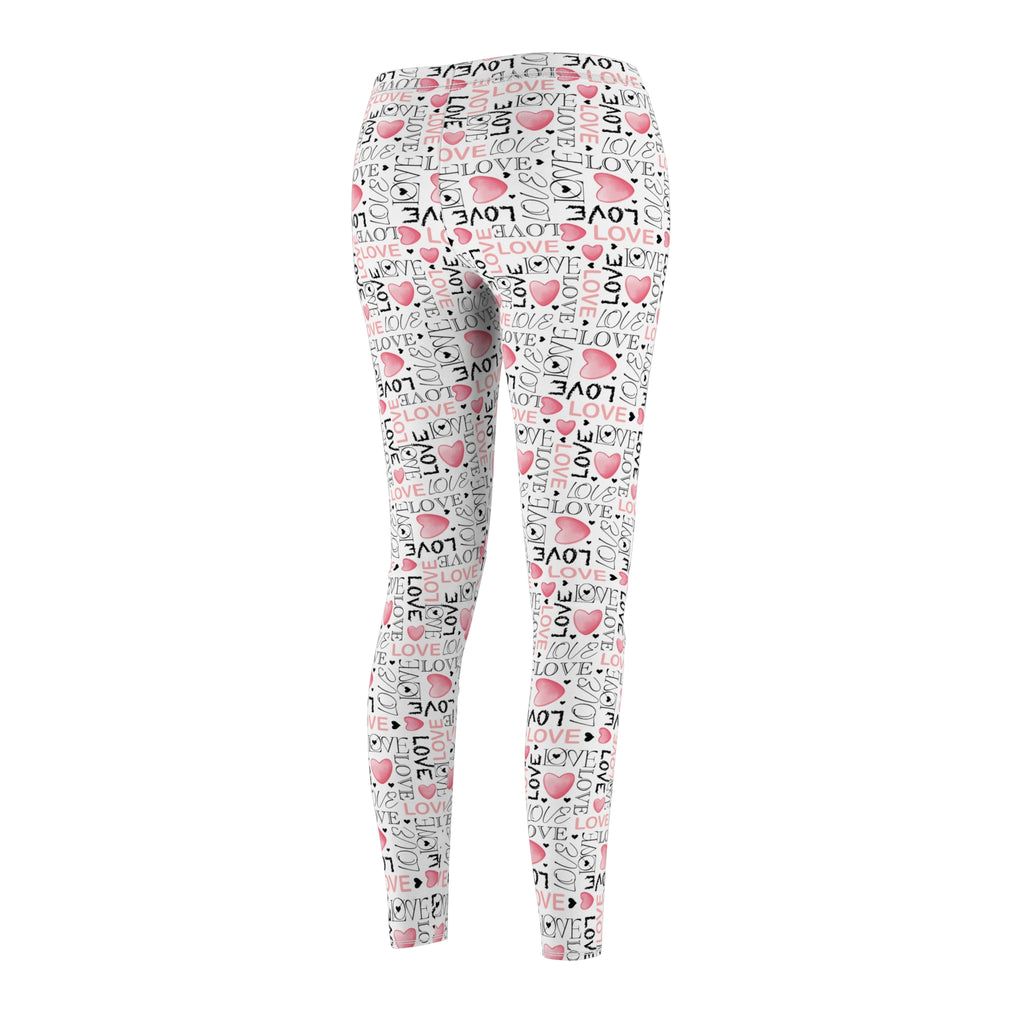 Love with Heart Cute Women's Leggings High-Waisted, Soft, and Comfy for Yoga, Running & Everyday Wear | Trendy Available in Plus Sizes