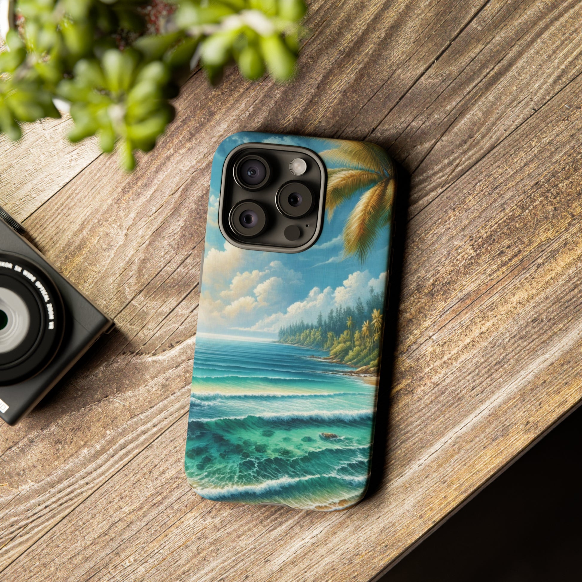 Coastal Serenity Ocean Beach View Protective Phone Case Gift for Her Phone 15, Samsung iPhone Samsung Gift for Her Case iPhone 15, Samsung iPhone Samsung Accessory Gift for Her.
