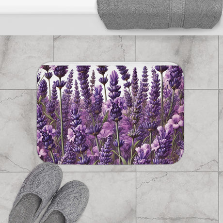 Lavender Bloom Bathmat – A Soothing Blend of Calming Lavender Flowers to Add Comfort, Beauty, and Serenity to the Most Private Room in Your Home