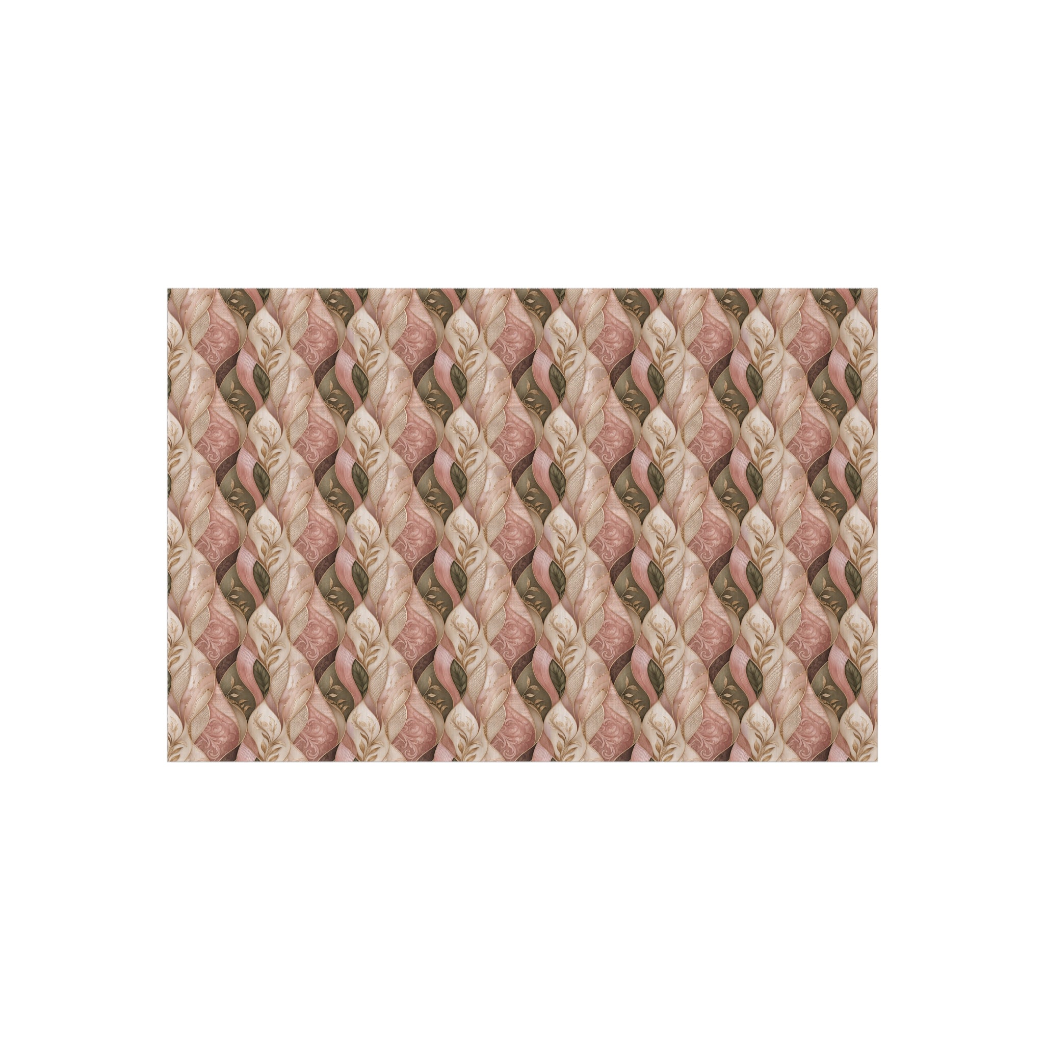 Outdoor Rug — Braided Coral & Sand Pattern Patio Mat