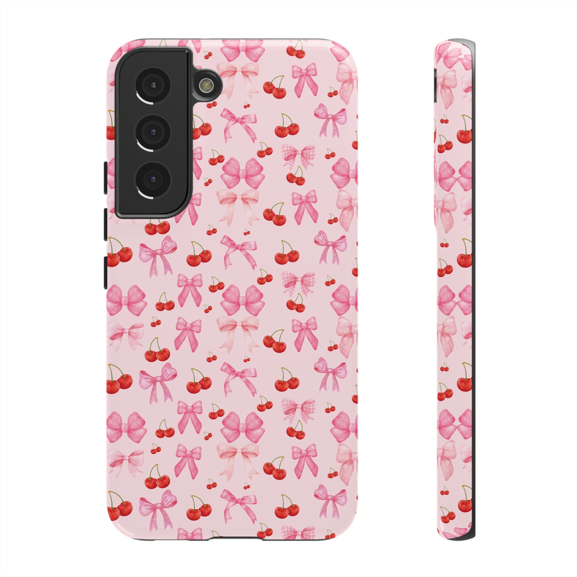 Coquette phone case Cherry Coquette Ribbon Bow iPhone Case Fruity, Girly Gift for Her Phone 15, Samsung iPhone Samsung Gift for Her Case iPhone 15, Samsung iPhone Samsung Accessory Gift for Her.
