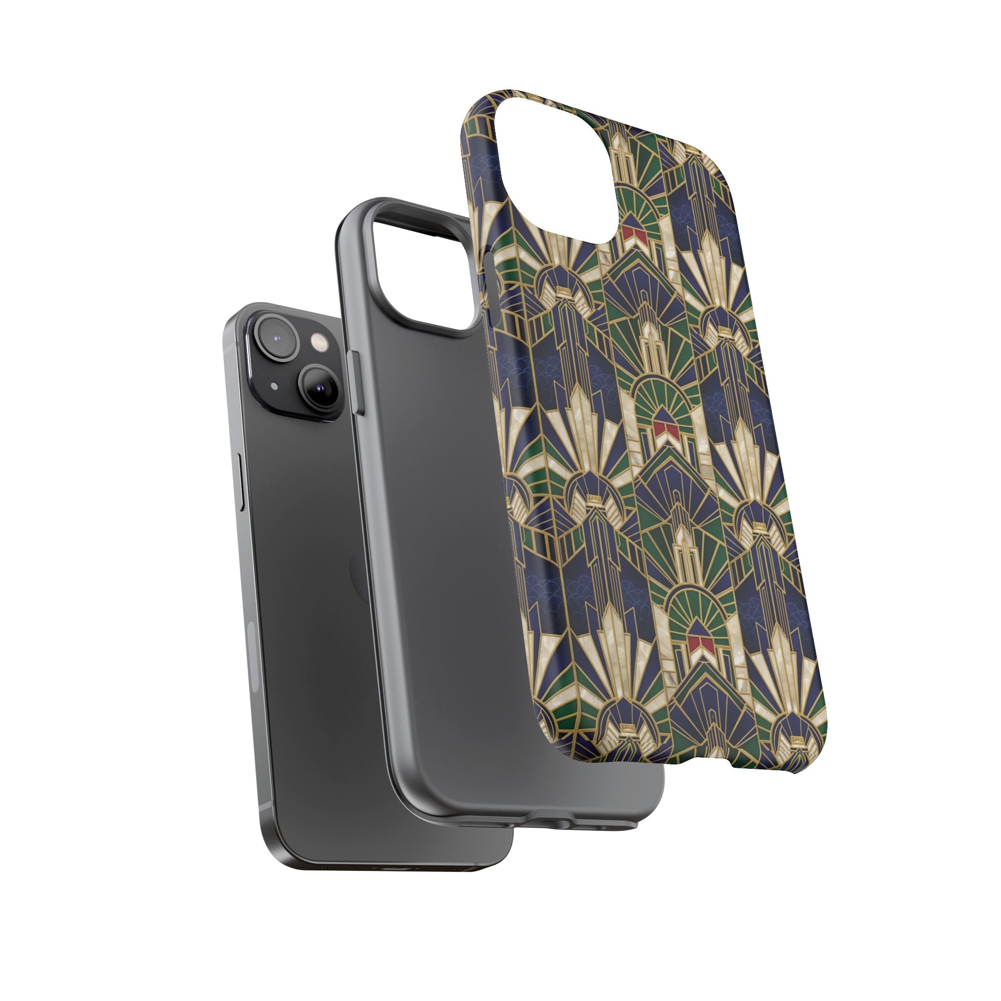 Navy & Gold Art Deco Phone Case — Imperial Art Deco Tough Case