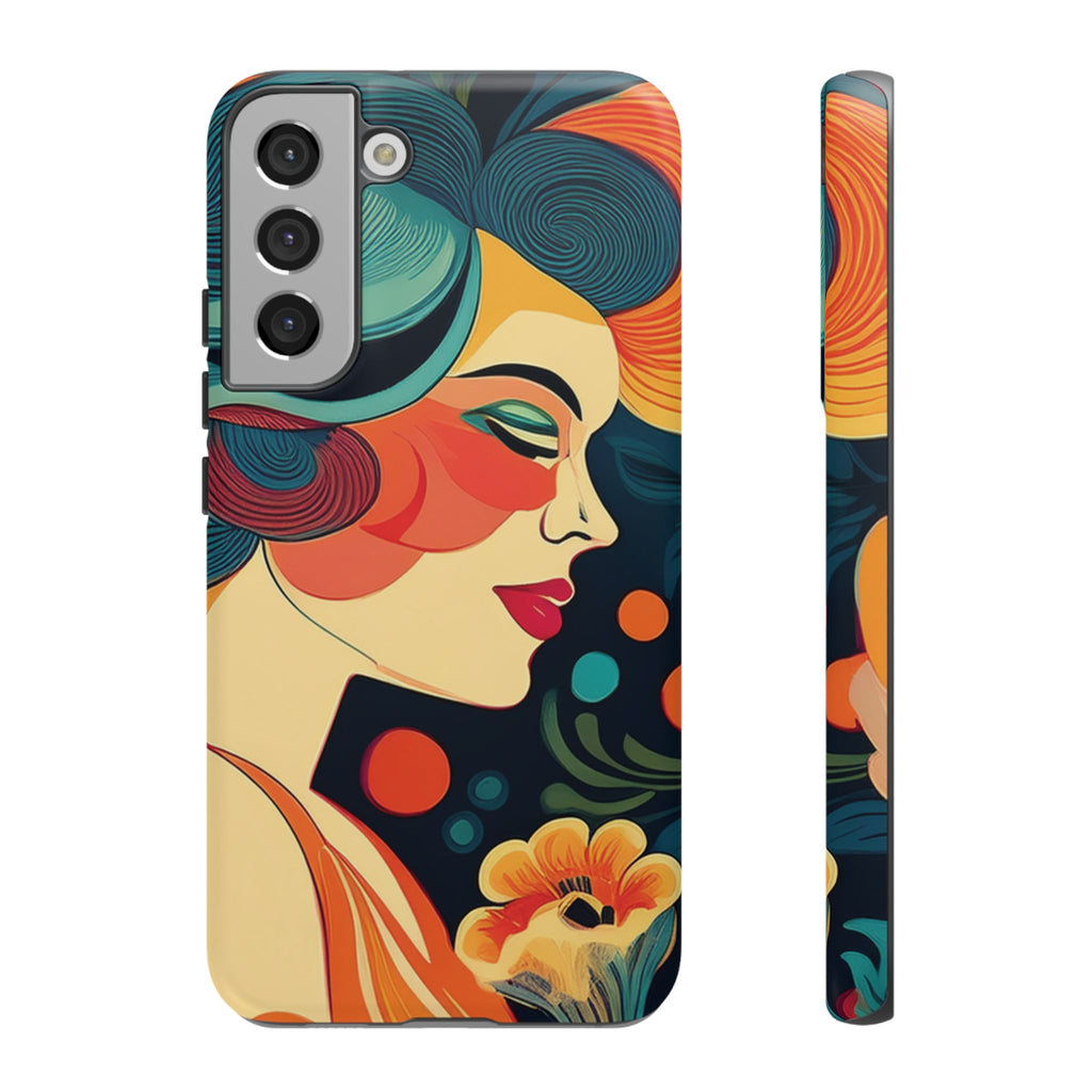 Coque de Téléphone Esthétique Années 50 Rétro Design d'Inspiration Vintage aux Couleurs Pastel Housse Style Mid-Century pour Modèles iPhone et Samsung Galaxy