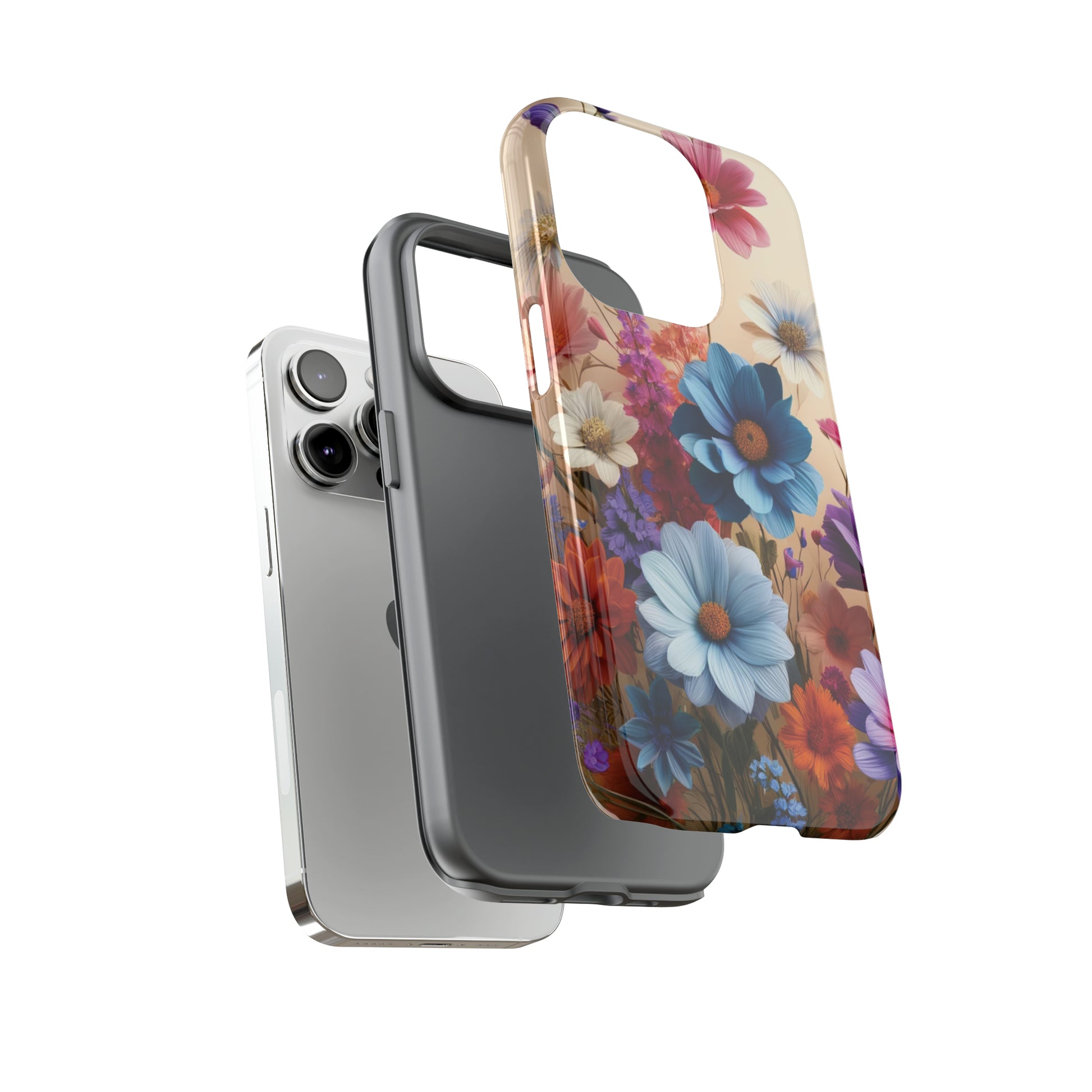 Best Phone Case Floral 3D Illusion Luxury Tough Case Floral Elegant Durable Stylish for Modern Devices iPhone 15, Samsung iPhone Samsung Accessory Gift for Her.