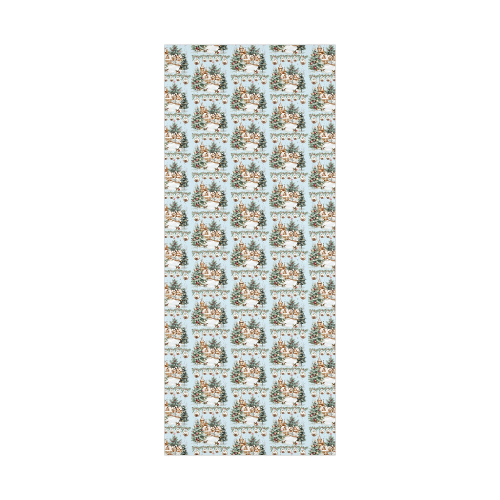 Christmas Watercolor House & Tree Wrapping Paper – Festive Holiday Scenes in Elegant Watercolors, Perfect for Wrapping Gifts with Cozy, Seasonal Charm All Gifts - MRSBYVALLE