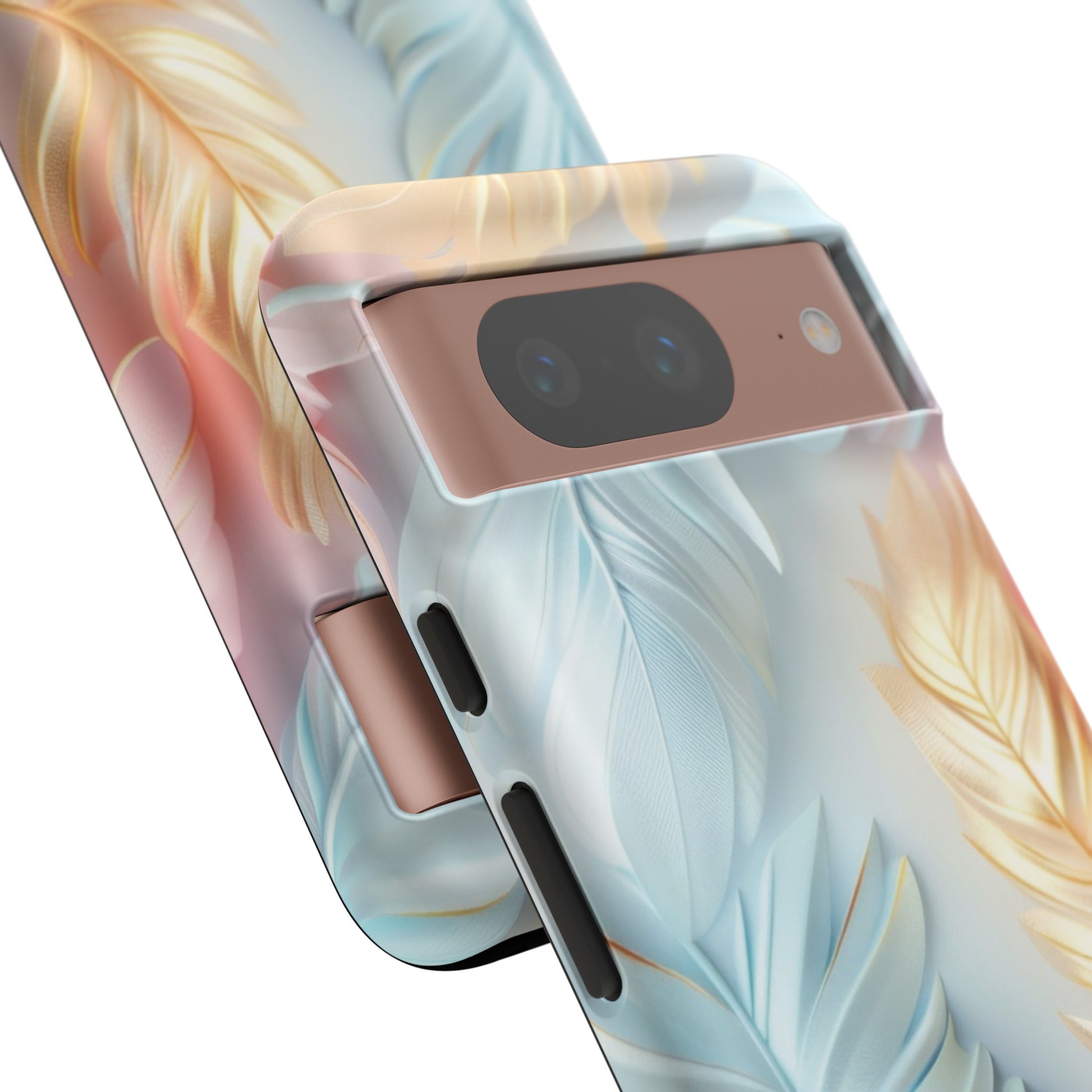 Pastel Feathers Protective Phone Case Gift for Her Phone 15, Samsung iPhone Samsung Gift for Her Case iPhone 15, Samsung iPhone Samsung Accessory Gift for Her