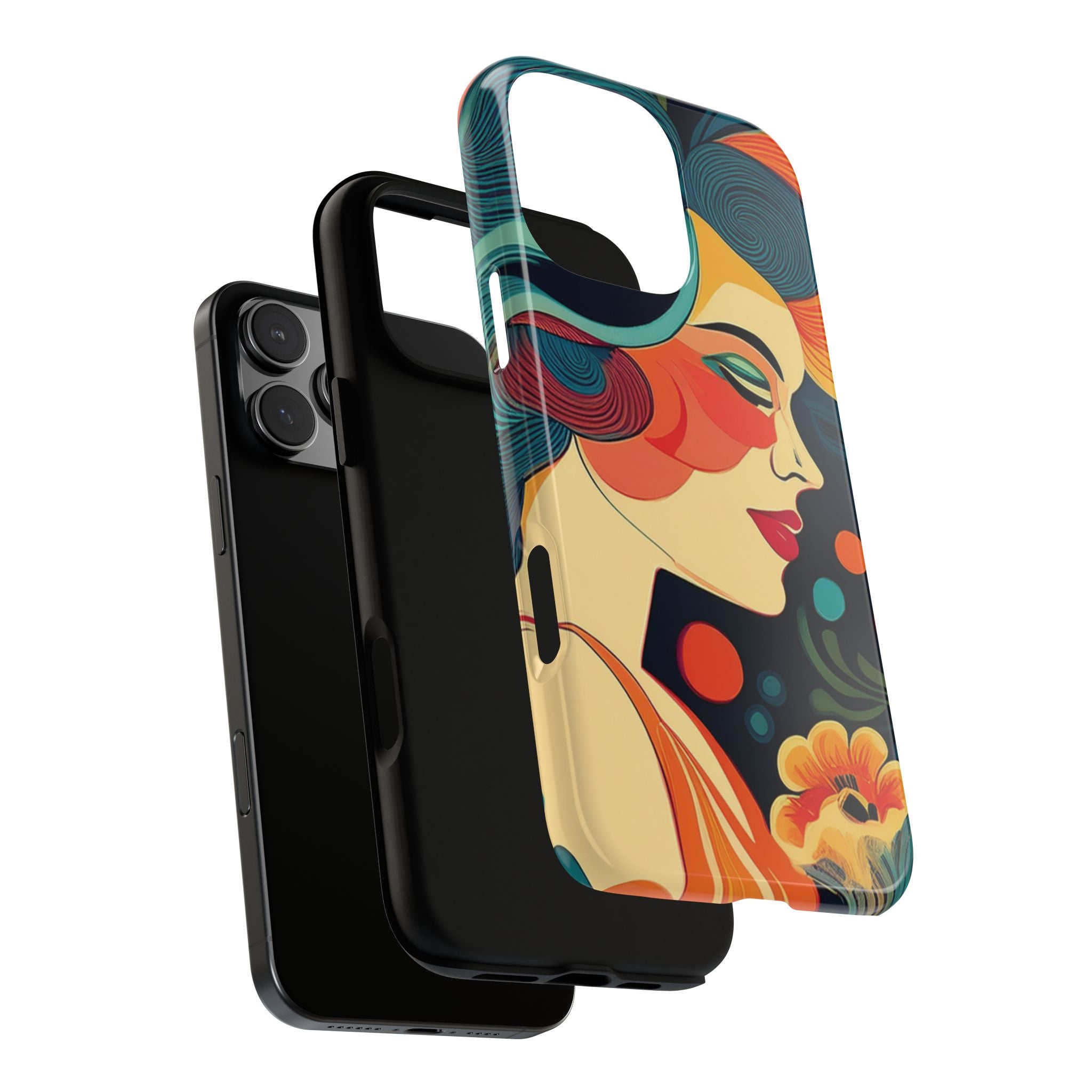 Coque de Téléphone Esthétique Années 50 Rétro Design d'Inspiration Vintage aux Couleurs Pastel Housse Style Mid-Century pour Modèles iPhone et Samsung Galaxy