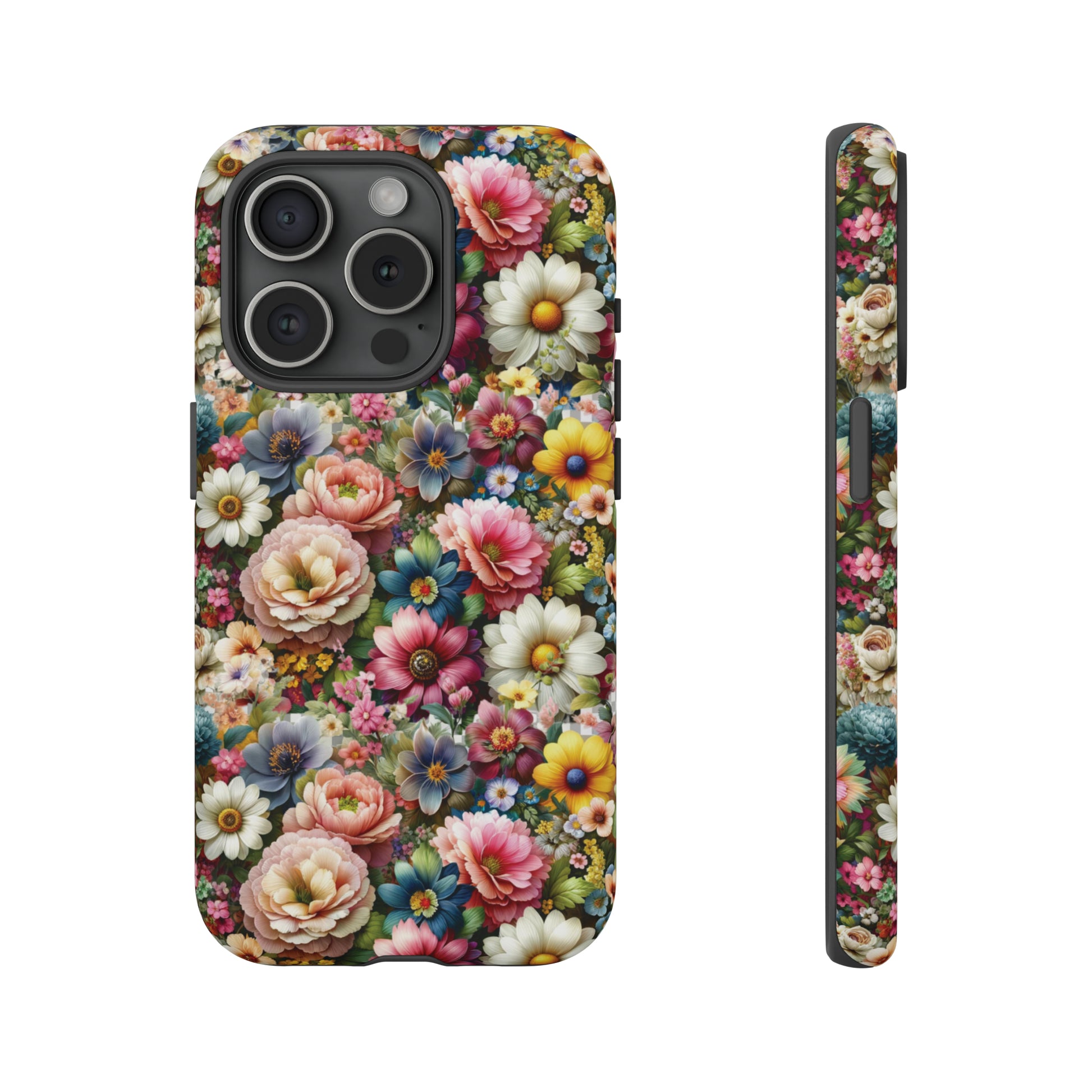 Floral Luxury Phone Tough Case Floral Elegant Durable Stylish for Modern Devices iPhone 15, Samsung iPhone Samsung Accessory Gift for Her.
