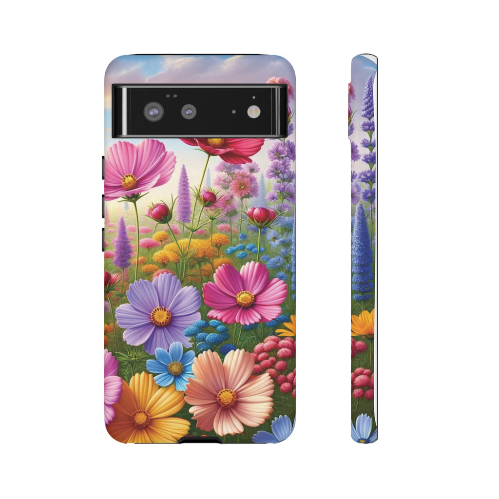 Bright Floral Phone Case Durable for iPhone Samsung Gift iPhone 15, 14, 13 Samsung Pixel Gift for Mom Accessory Gift for Her