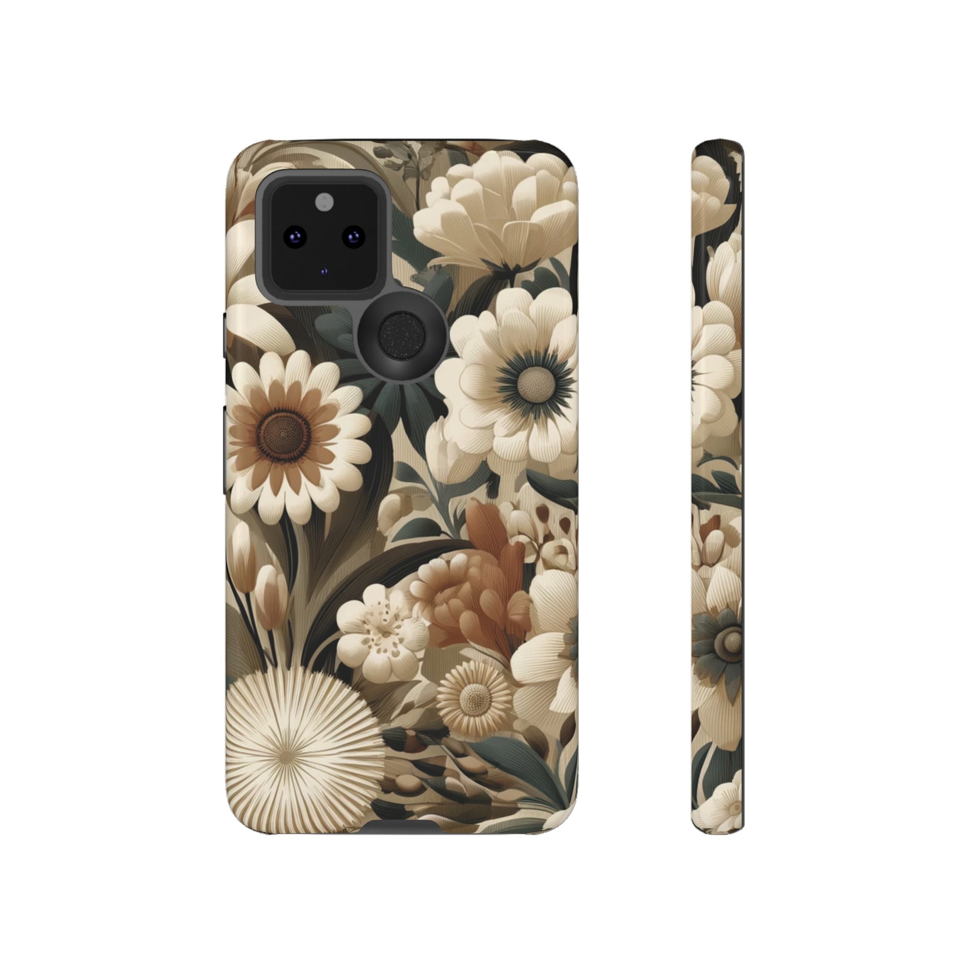 Mid-century Modern Floral Phone Case Durable for iPhone Samsung Gift iPhone 15, 14, 13 Samsung Pixel Gift for Mom Accessory Gift for Her