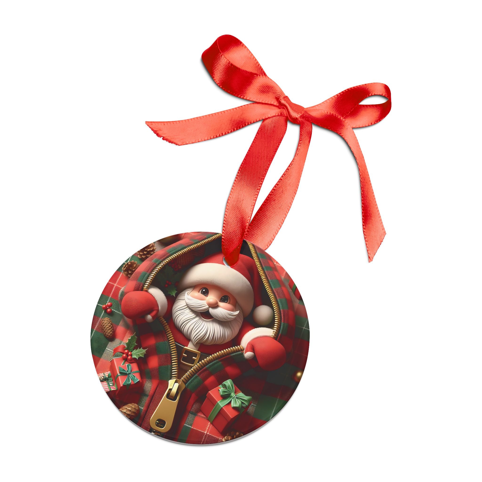Enchanting 3D Illusion Santa Claus Ornament Festive Holiday Décor | Captivating Optical Illusion | Perfect for Christmas Tree, Gift, or Home Decoration Gift Giving - MRSBYVALLE