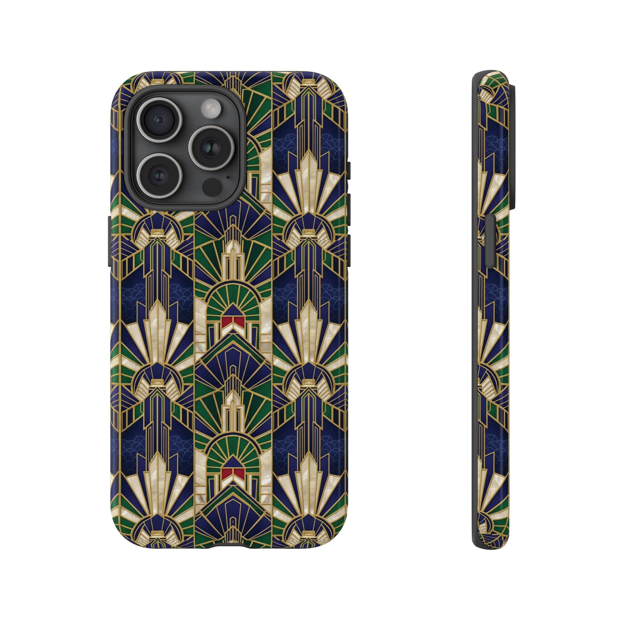 Navy & Gold Art Deco Phone Case — Imperial Art Deco Tough Case