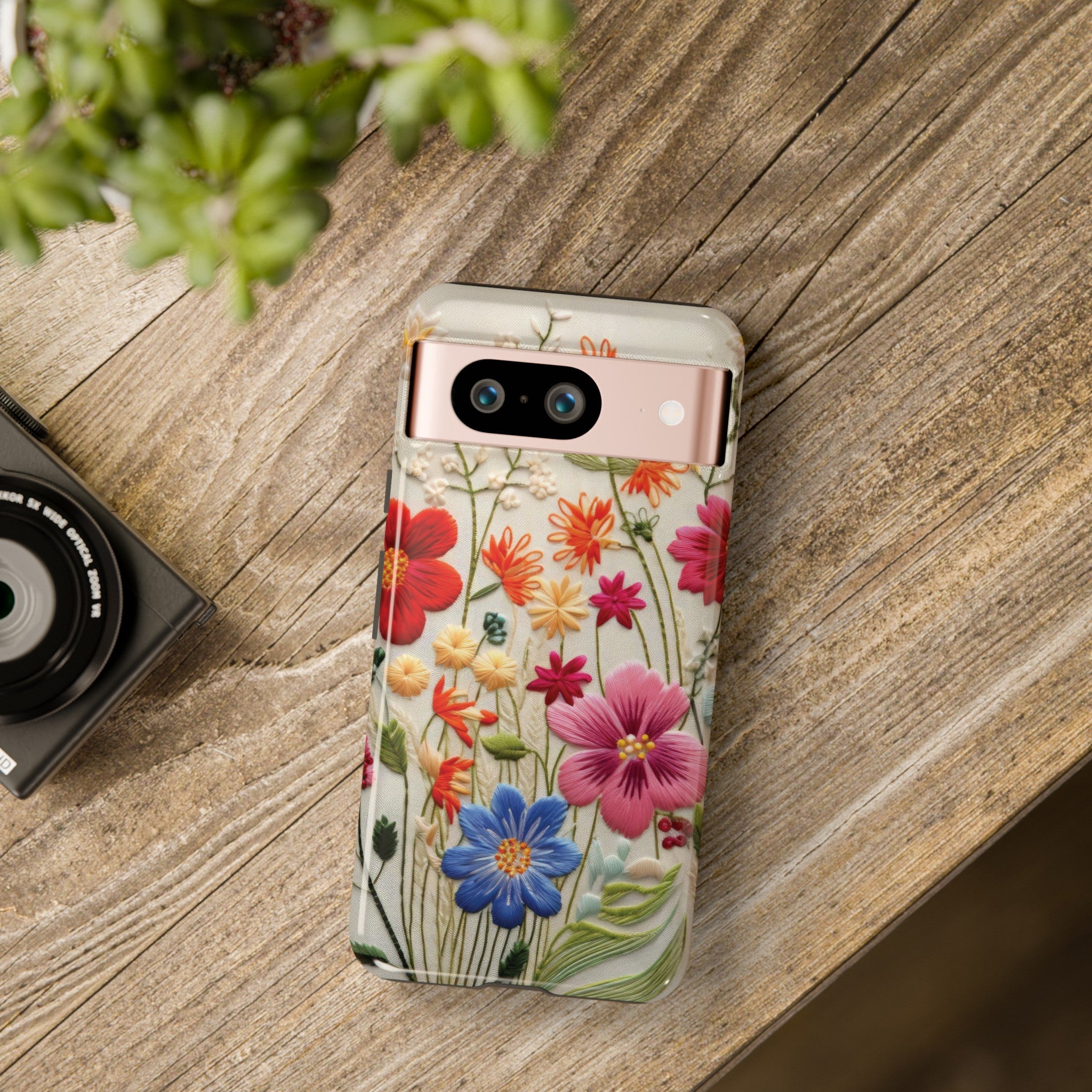 3D Floral Phone Case Elegant Faux Flower Durable for iPhone Samsung Smartphone iPhone 15, 14, 13 Samsung Gift for Mom