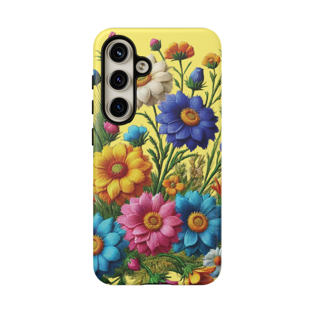 Phone Case Yellow Bright Floral Protective Phone Case Gift for Her Phone 15, Samsung iPhone Samsung  iPhone 15, Samsung iPhone Samsung Accessory Gift for Her
