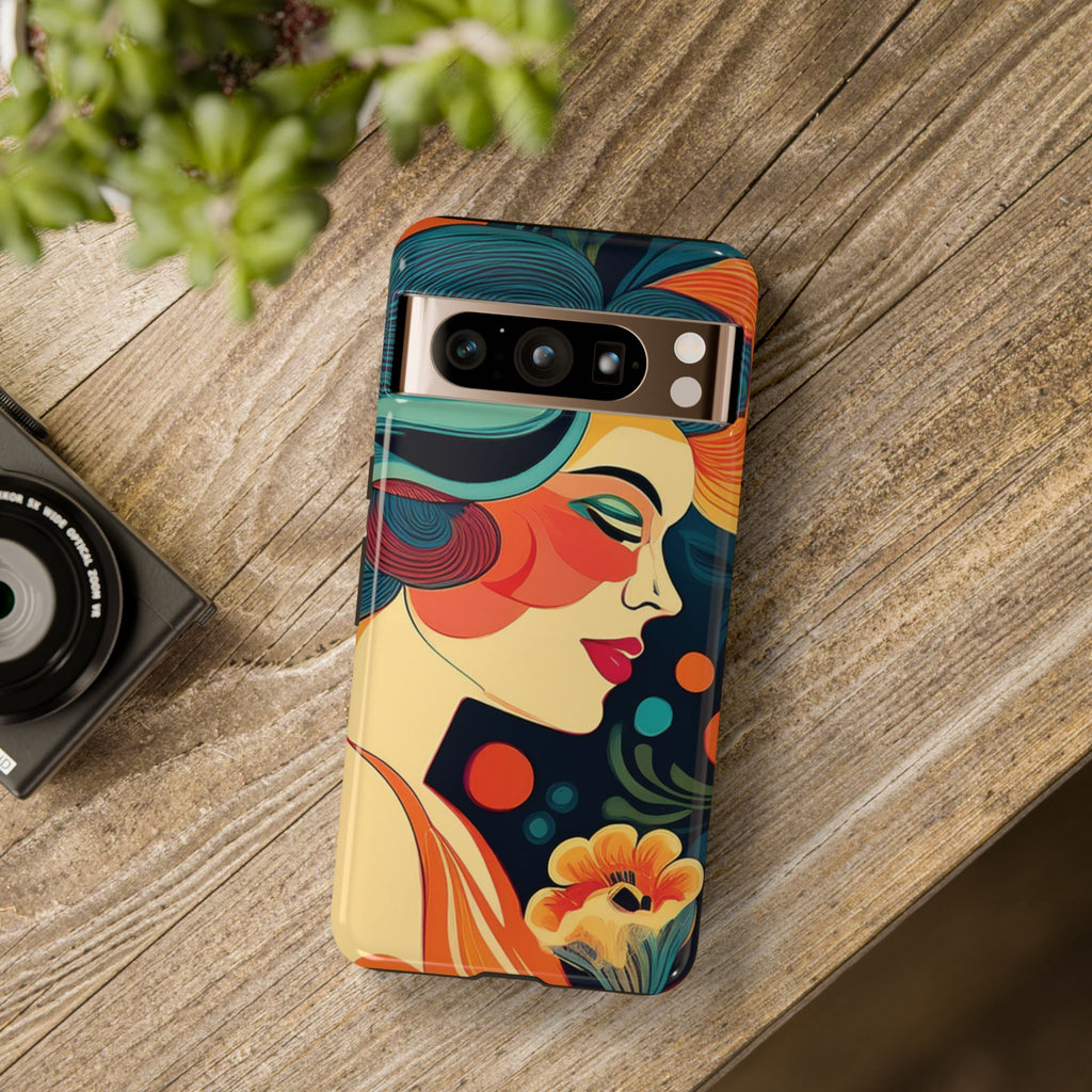 Coque de Téléphone Esthétique Années 50 Rétro Design d'Inspiration Vintage aux Couleurs Pastel Housse Style Mid-Century pour Modèles iPhone et Samsung Galaxy