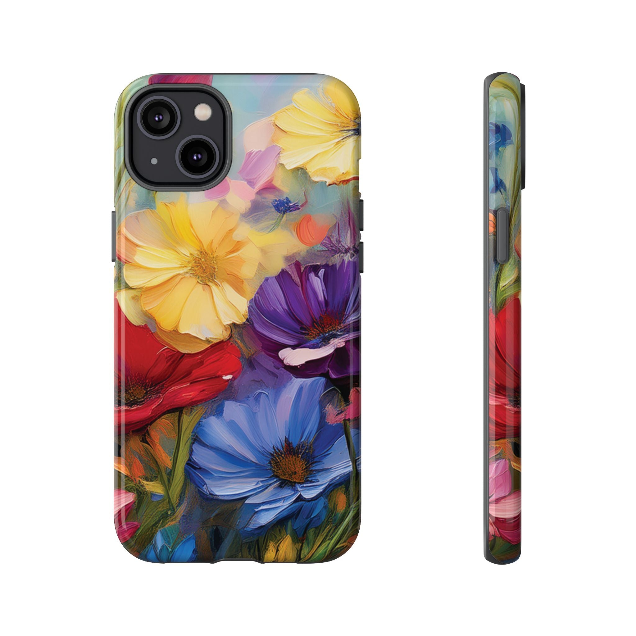 Bold Wildflower Phone Case Bright Hand-Painted Floral Art Vibrant Botanical Design for iPhone & Samsung | Trendy Nature Lover Gift Phone  Galaxy