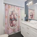 Elegant Pink Victorian Chinoiserie Hydrangeas Shower Curtain Luxurious Bathroom Decor, Ideal Housewarming Wedding Gift for Mom New House Gift Newlywed.