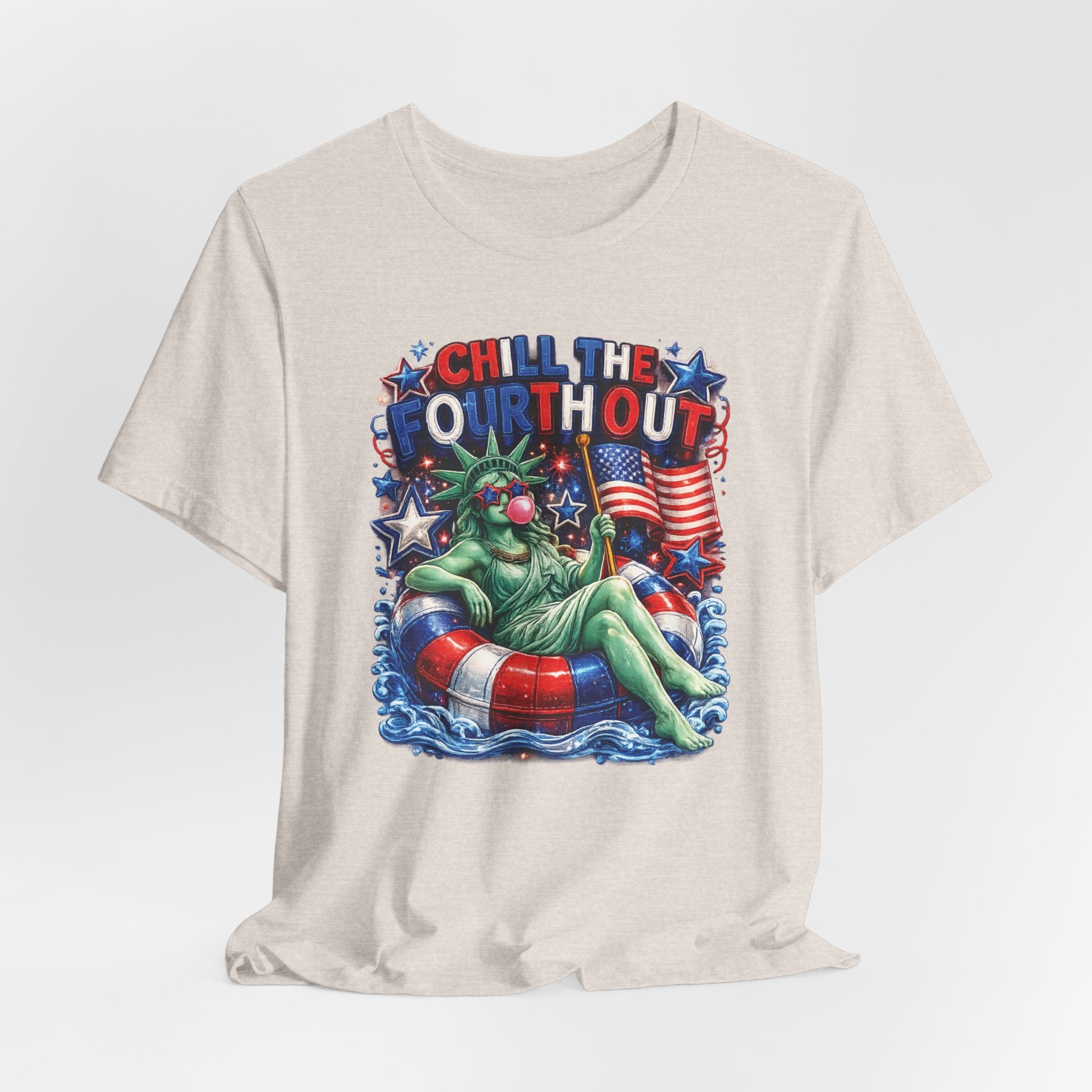 CHILL the Fourth UP Funny America T-Shirt — Patriotic 4th of July Tee