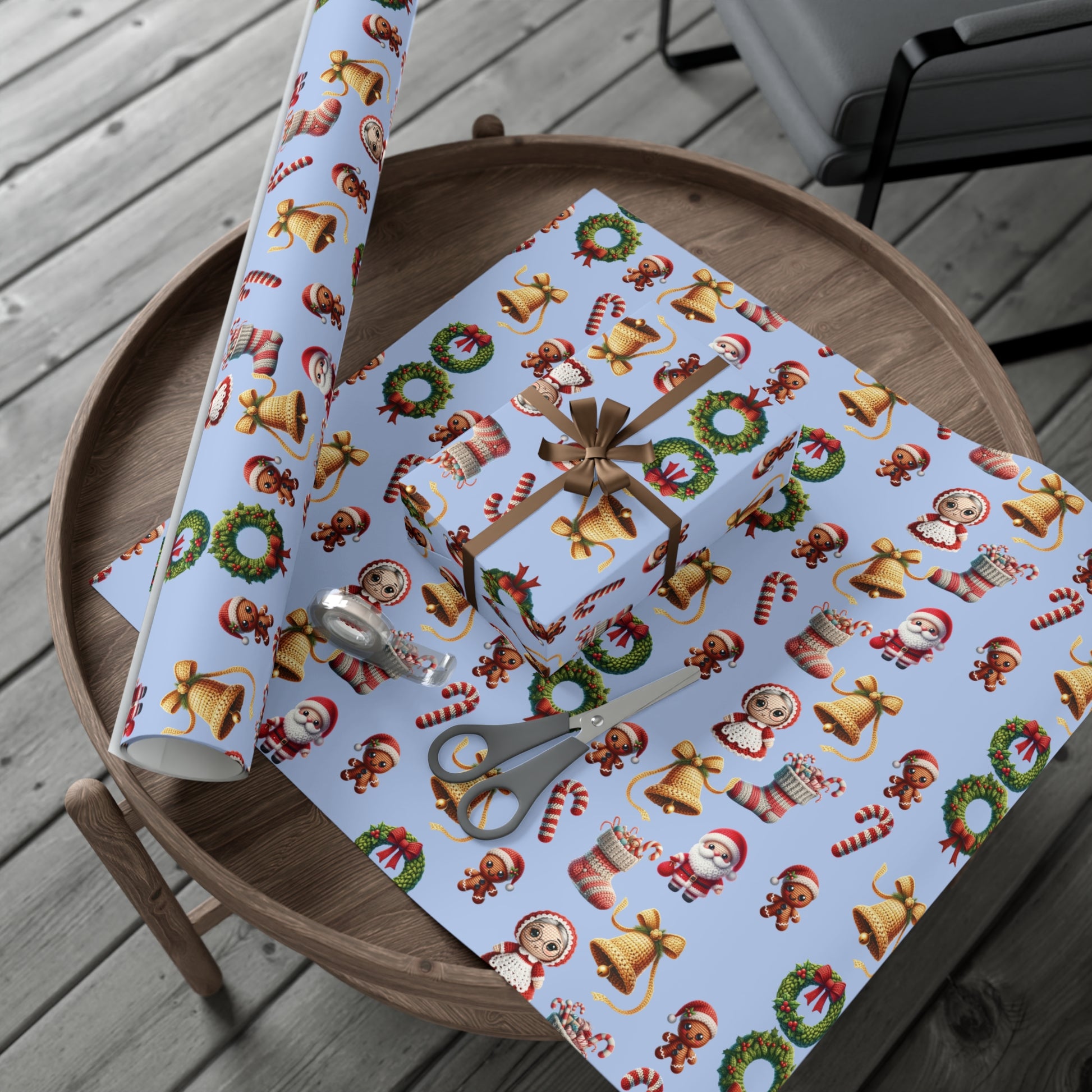 Christmas 3D Illusion Boho Wrapping Paper Stylish Holiday Gift Wrap with Festive Design | Premium Quality, Easy to Cut & Fold | Perfect for Christmas Presents - MRSBYVALLE