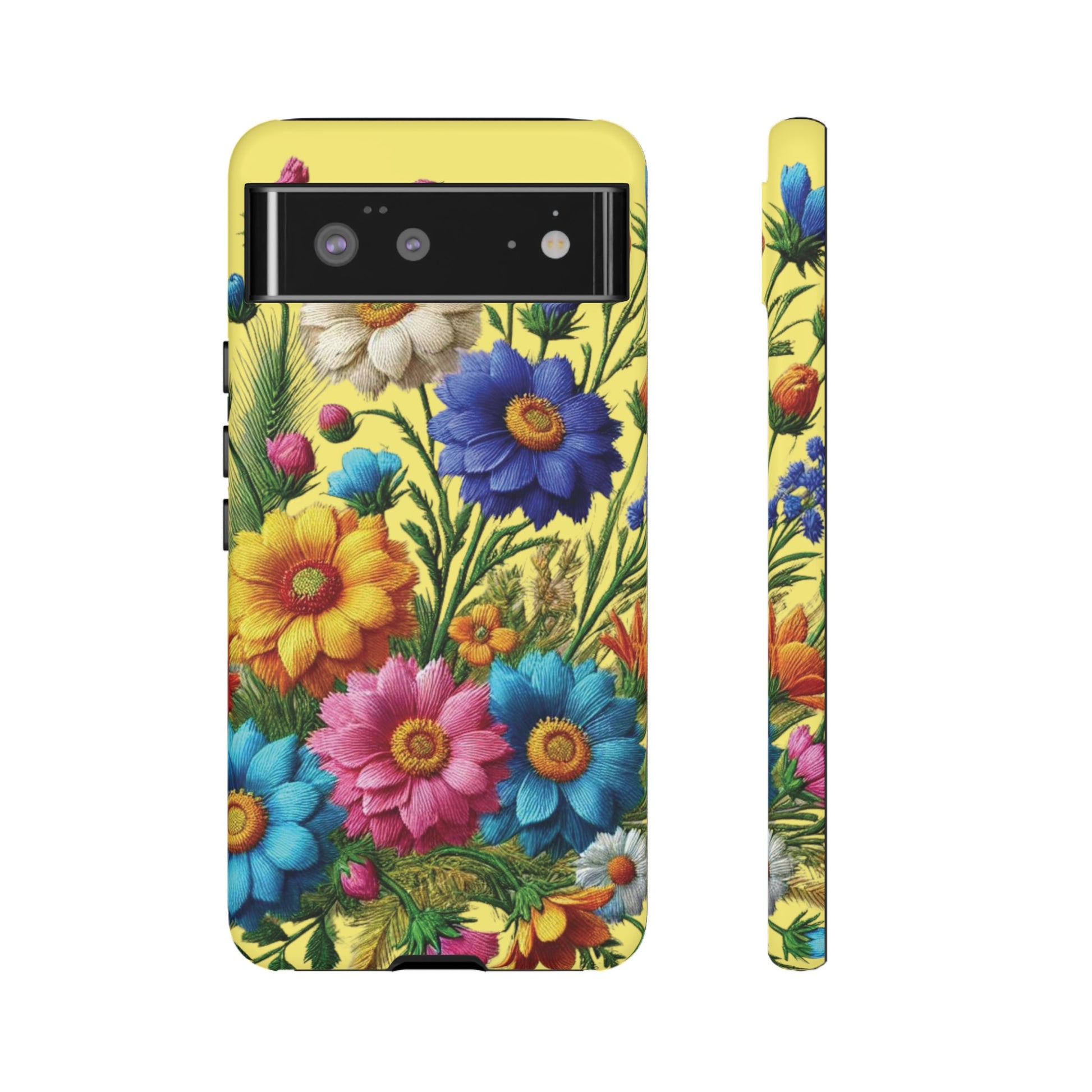 Phone Case Yellow Bright Floral Protective Phone Case Gift for Her Phone 15, Samsung iPhone Samsung  iPhone 15, Samsung iPhone Samsung Accessory Gift for Her