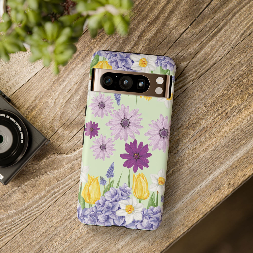 Lavender Yellow Flower Phone Case – Stylish Protective Cover for iPhone & Samsung, Botanical Design, Perfect Gift for Spring & Everyday Elegance