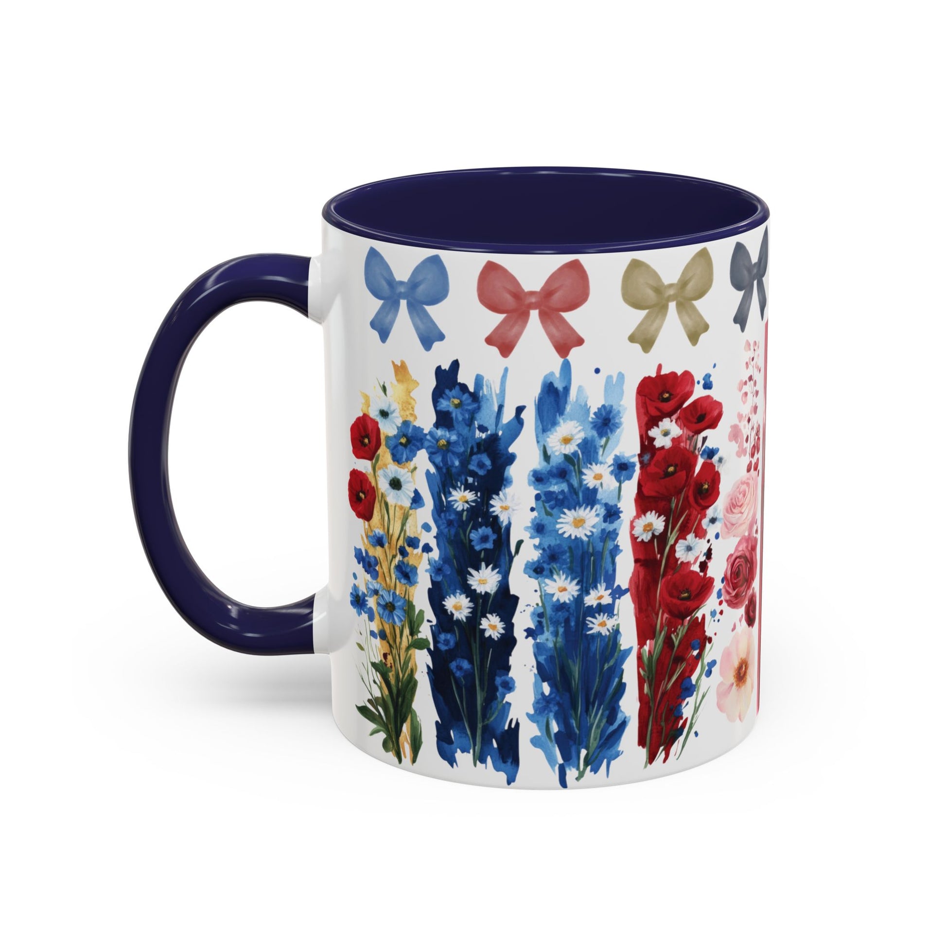 Brushstroke floral With Bows| Christian Mug with Bible Verse | Inspirational Gift for Christians | 11oz and 15oz Ceramic Coffee Mug Cozy Spring Mornings