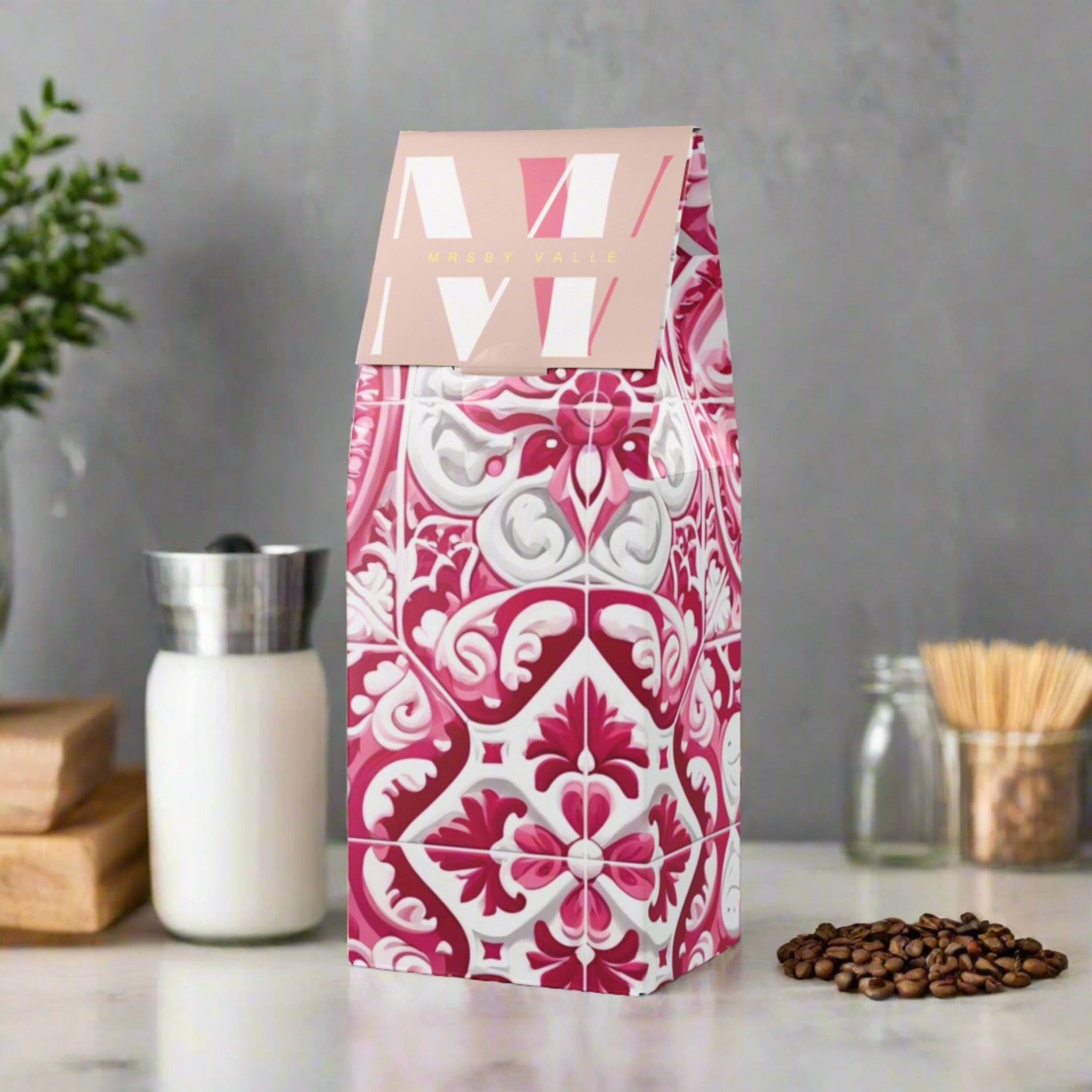 Best Coffee Elegant Pastel Floral Design Medium-Dark Roast with Toasted Nut Cocoa Notes Serene Modern Cascades Blend Medium-Dark Roast Coffee Fun Design | Gift for Mom - MRSBYVALLE