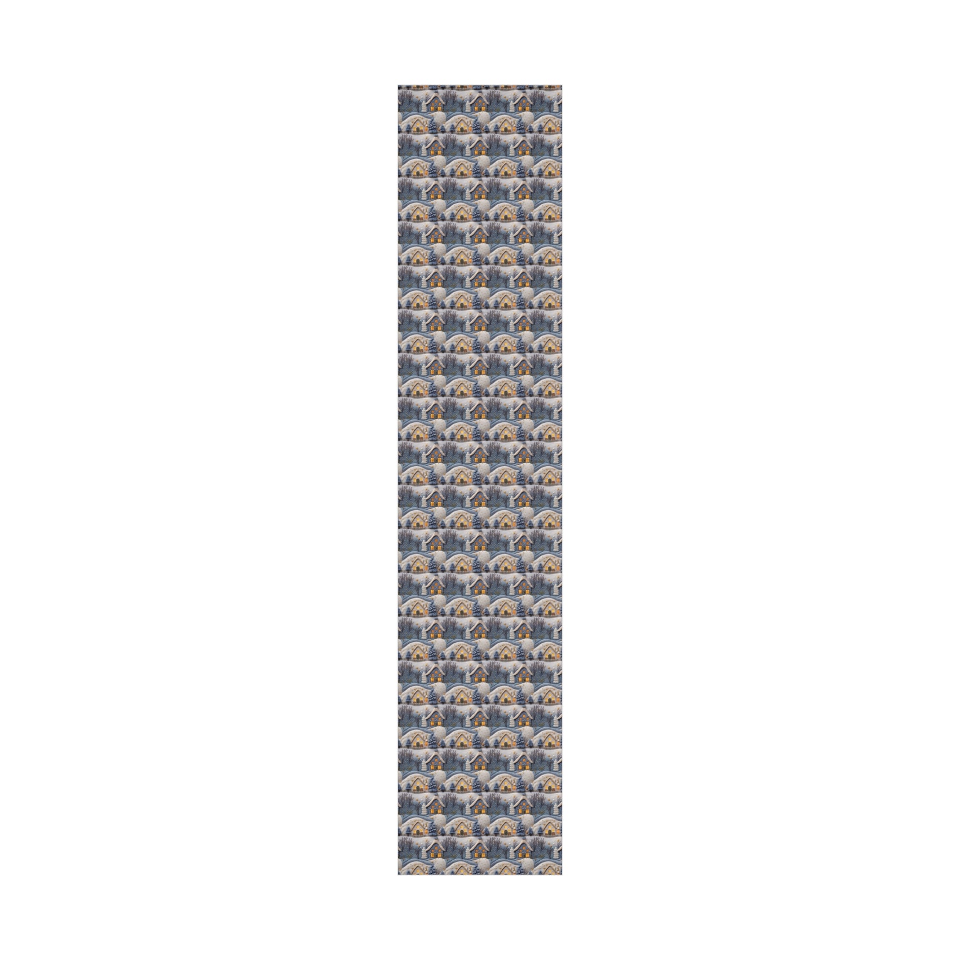 3D Felt Illusion Blue Houses Wrapping Paper Premium Gift Wrap with Unique Textured Design, Perfect for Birthdays, Holidays, and Special Occasions - Eye-Catching and Stylish - MRSBYVALLE