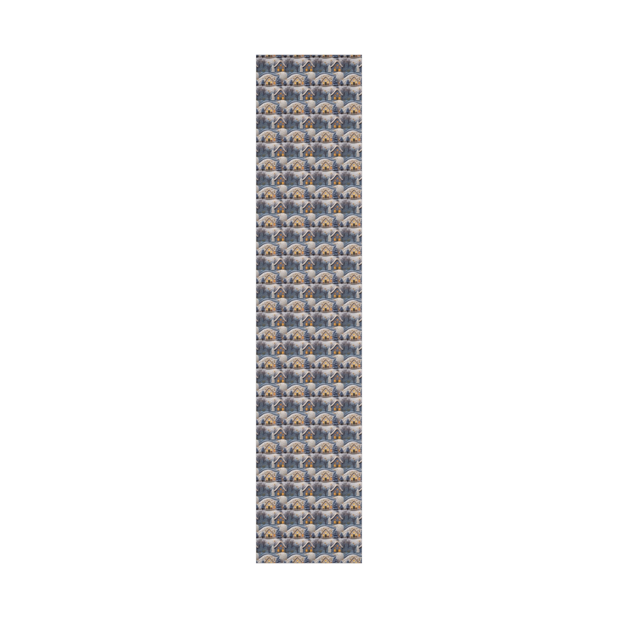 3D Felt Illusion Blue Houses Wrapping Paper Premium Gift Wrap with Unique Textured Design, Perfect for Birthdays, Holidays, and Special Occasions - Eye-Catching and Stylish - MRSBYVALLE