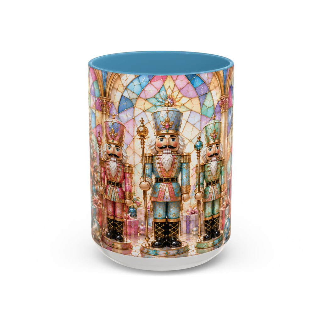 Nutcracker Christmas Coffee Mug – Festive Stained-Glass Holiday Accent Cup (11/15oz) Gift for Her