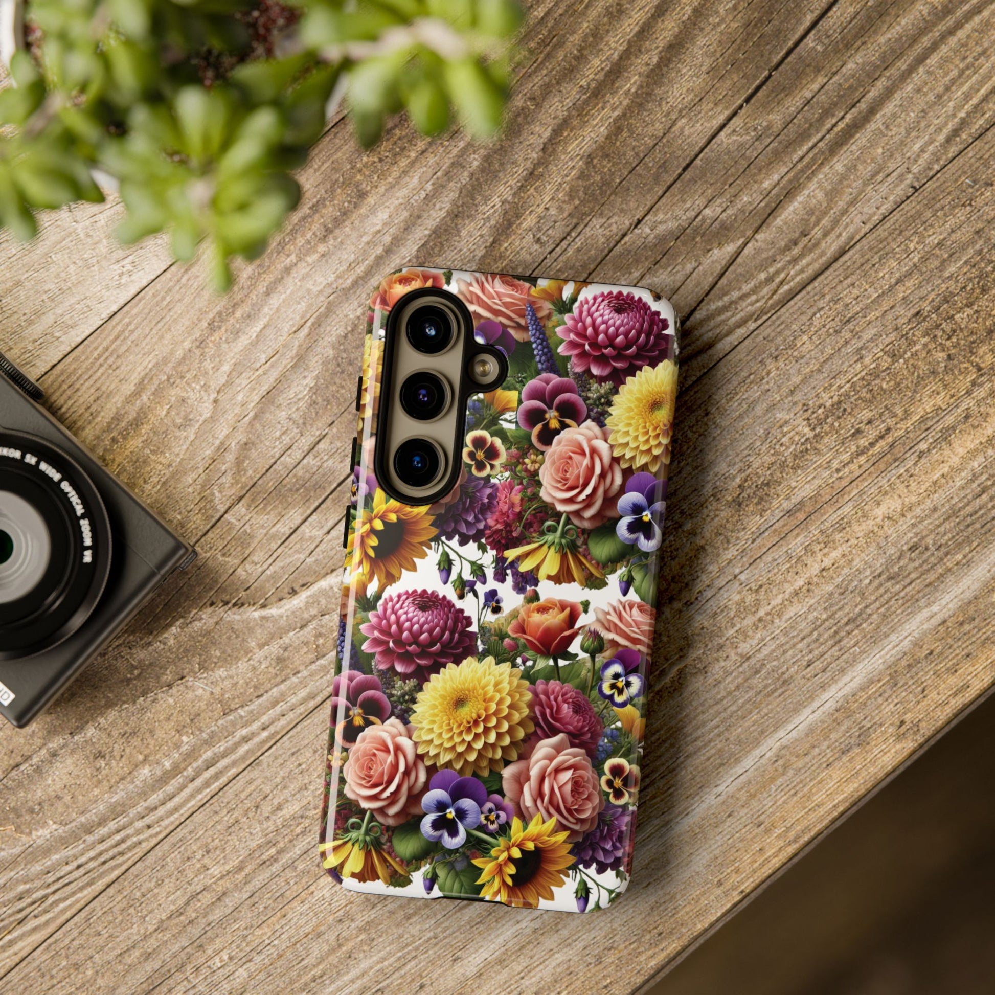 Floral Fall Phone Case for iPhone 16 15 14 13 12  21 23 Samsung, and Pixel | Stylish Protective Cover Gift for Her Perfect for Floral Lover