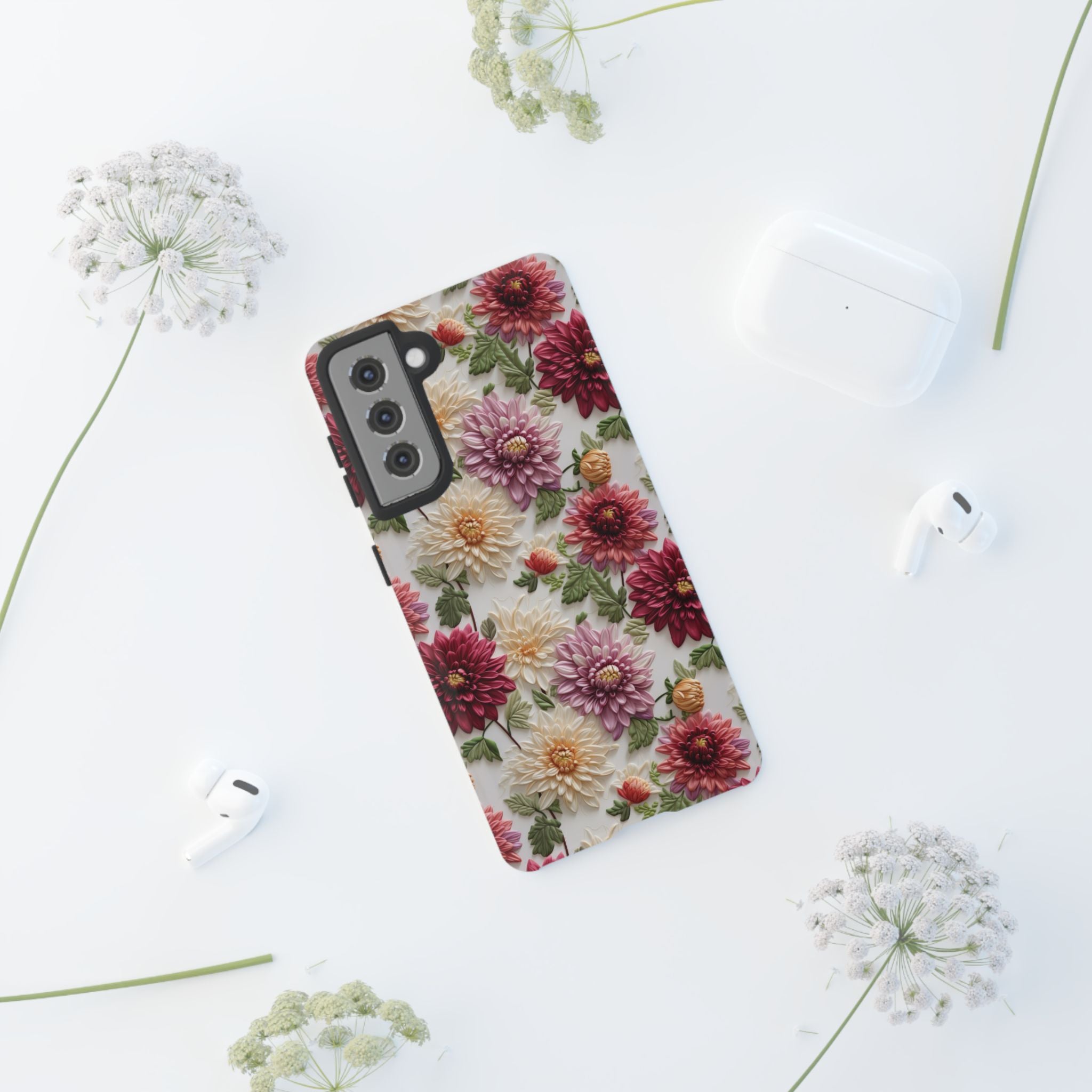 Floral Fall Phone Case for iPhone 16 pro15 14 13 12  21 23 Samsung, and Pixel | Stylish Protective Cover Gift for Her Perfect for Floral Lover - MRSBYVALLE