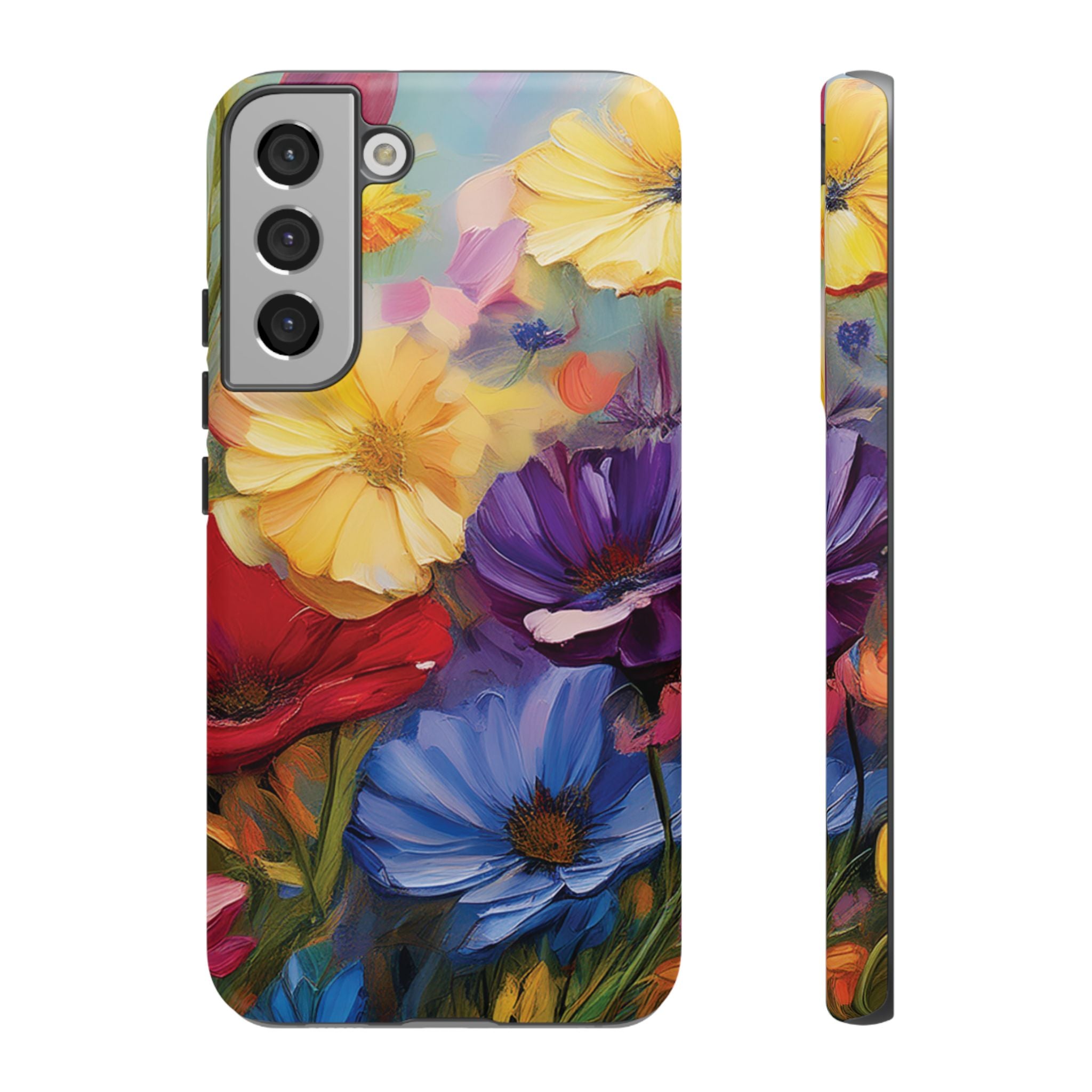 Bold Wildflower Phone Case Bright Hand-Painted Floral Art Vibrant Botanical Design for iPhone & Samsung | Trendy Nature Lover Gift Phone  Galaxy
