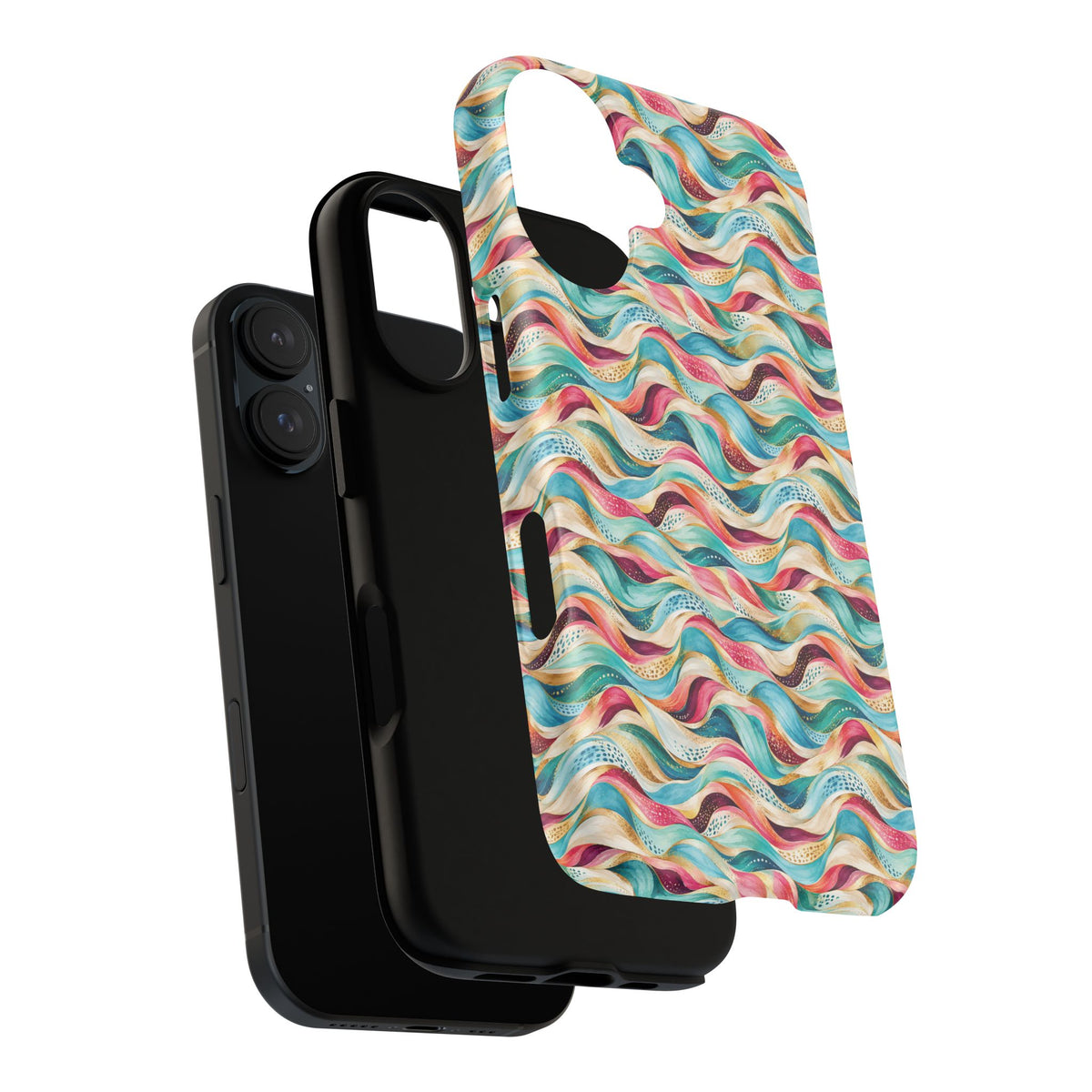 Colorful Wave MagSafe Tough Phone Case