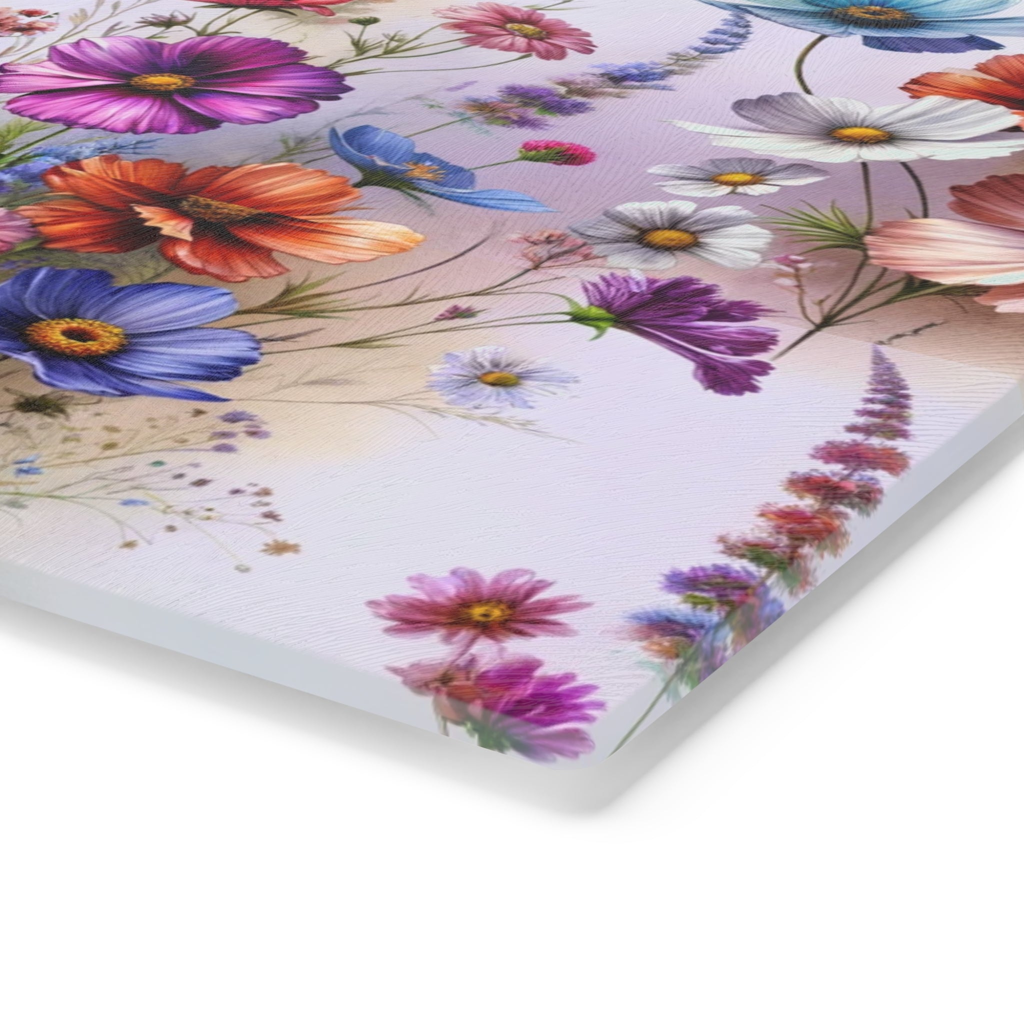 Cutting Board Floral Tempered Glass Cutting Board Durable Kitchen Decor with Elegant Flower Design, Housewarming, New House Gift - MRSBYVALLE
