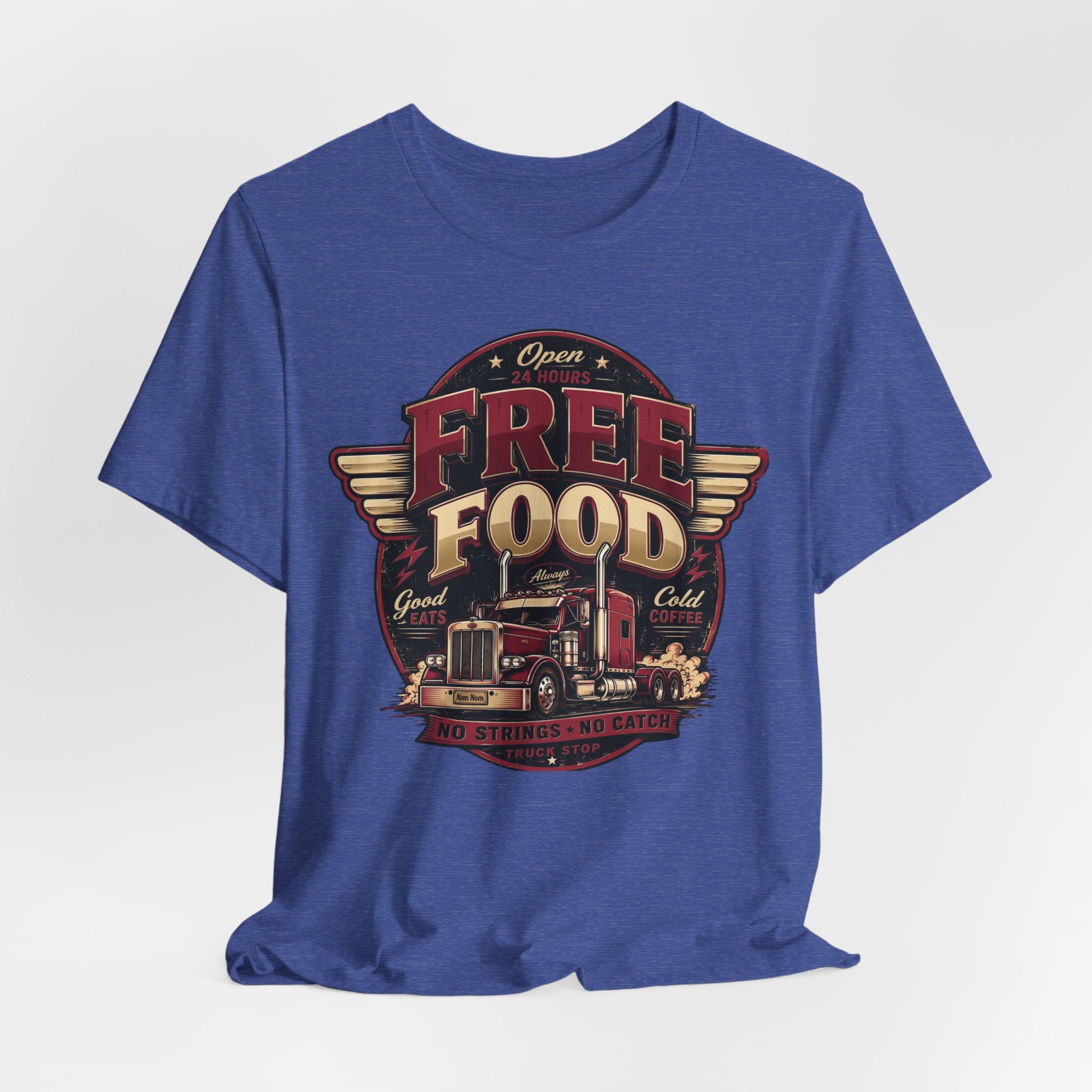 Funny "Free Food" Food Truck T-Shirt Perfect for Dad or Husband