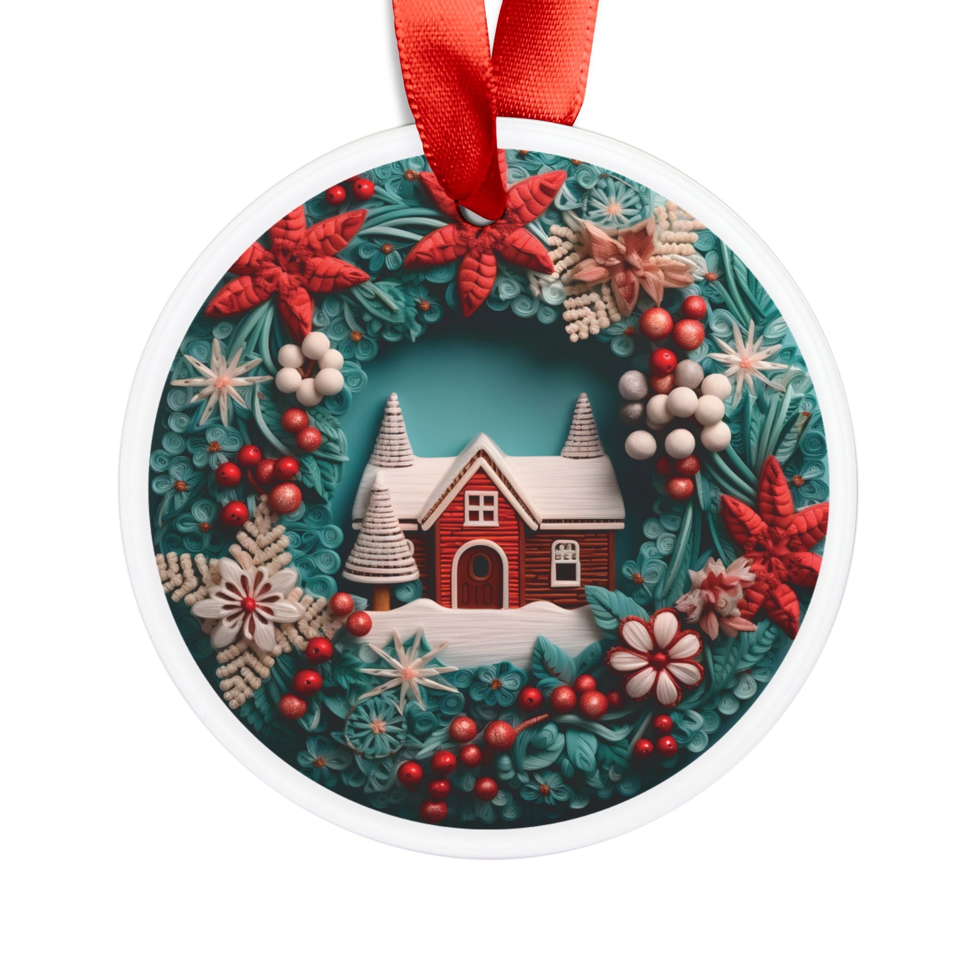 Christmas Flowers and House Ornament - Festive Holiday Décor for Tree, Home, Office | Best Christmas Decoration Gift Ideal for Tree Trimming and Gift Giving - MRSBYVALLE