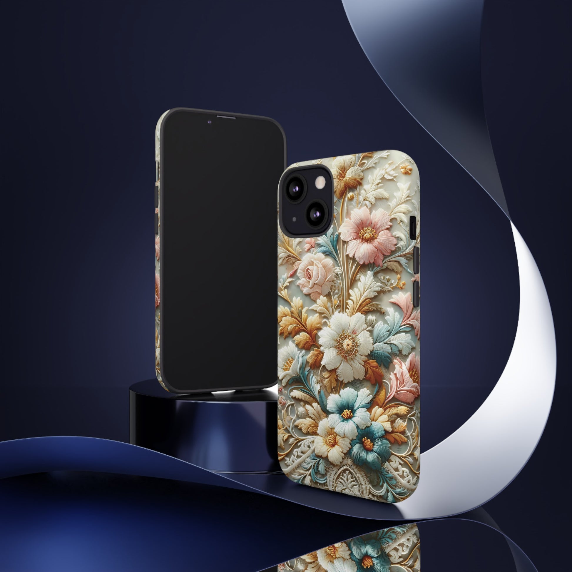 3D Elegant Faux Flowers Phone Case Stylish & Durable for iPhone Samsung Gift iPhone 15, 14, 13 Samsung Pixel Gift for Mom Accessory Gift for Her
