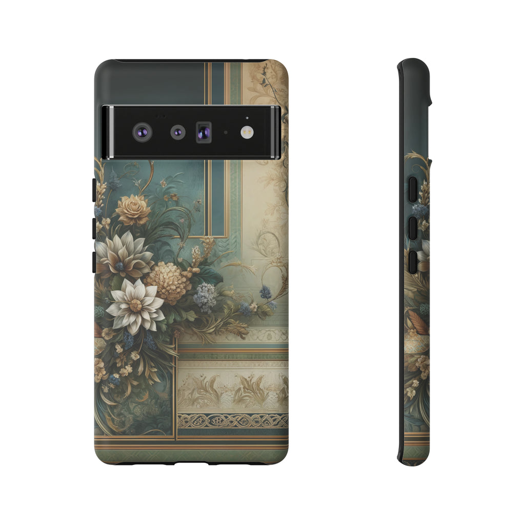Victorian Floral Boho Luxury Phone Tough Case Floral Elegant Durable Stylish for Modern Devices iPhone 15, Samsung iPhone Samsung Accessory Gift for Her.