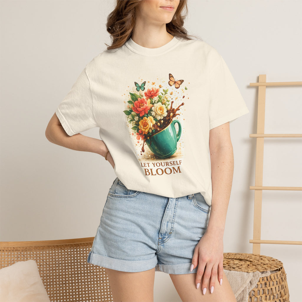 Let Yourself Bloom T-Shirt — Floral Watering Can Graphic Tee