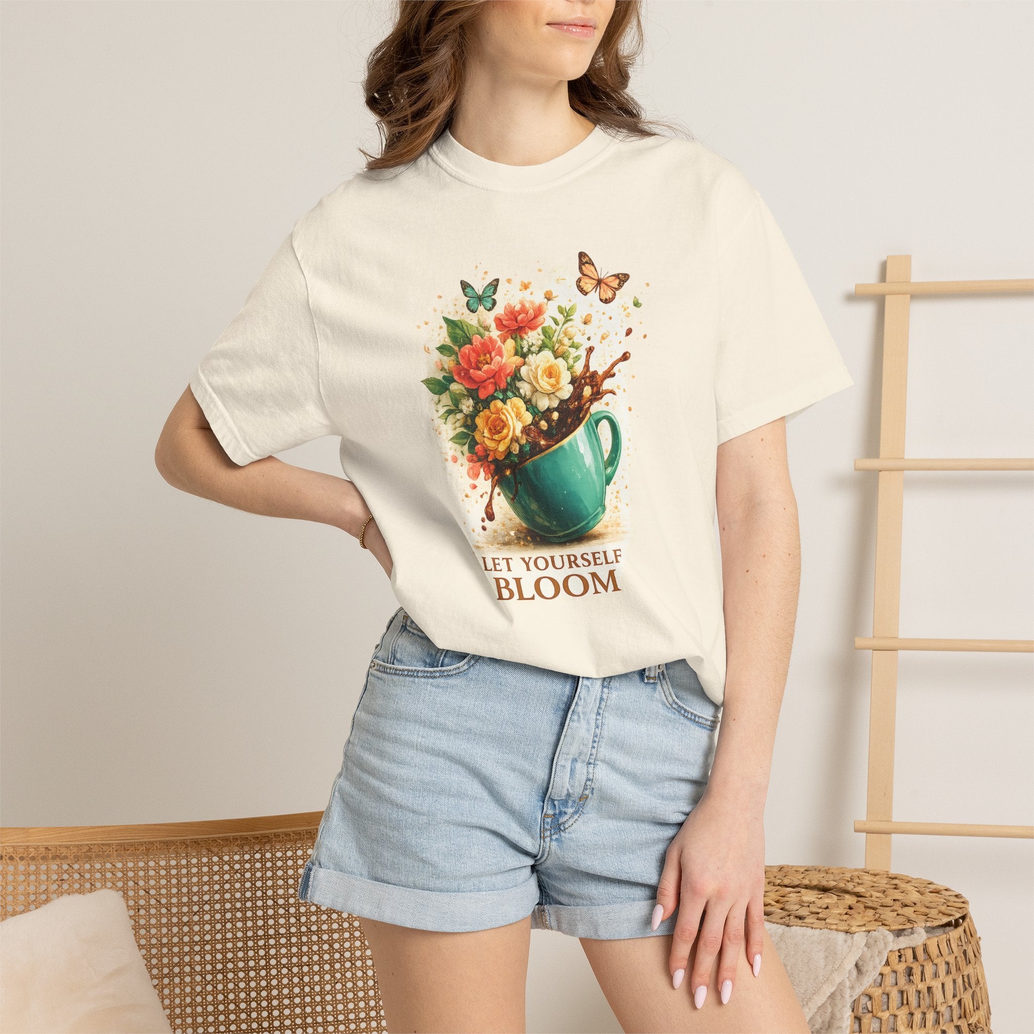 Let Yourself Bloom T-Shirt — Floral Watering Can Graphic Tee