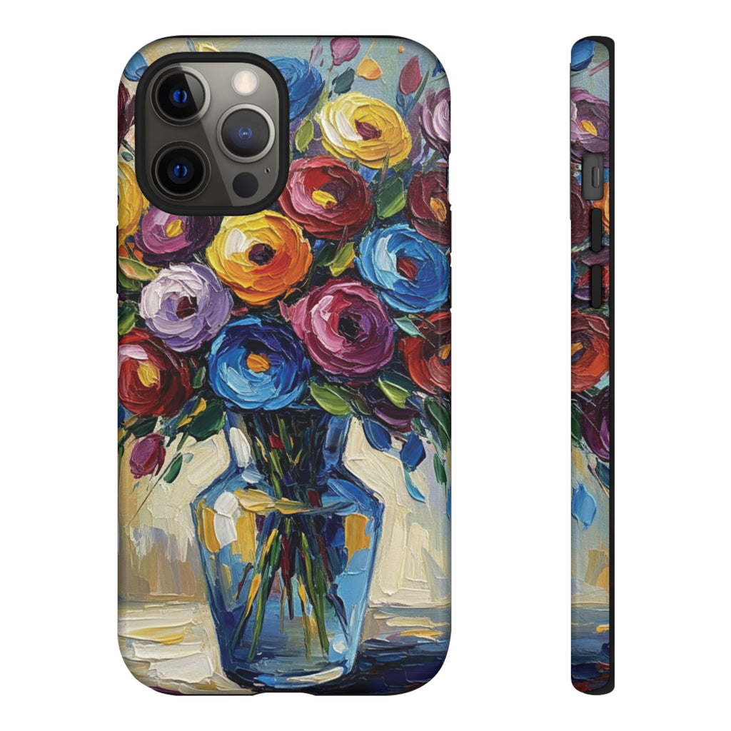 Floral Luxury Oil Painting Illusion Tough Case — Floral Art Phone Case for Art Lovers