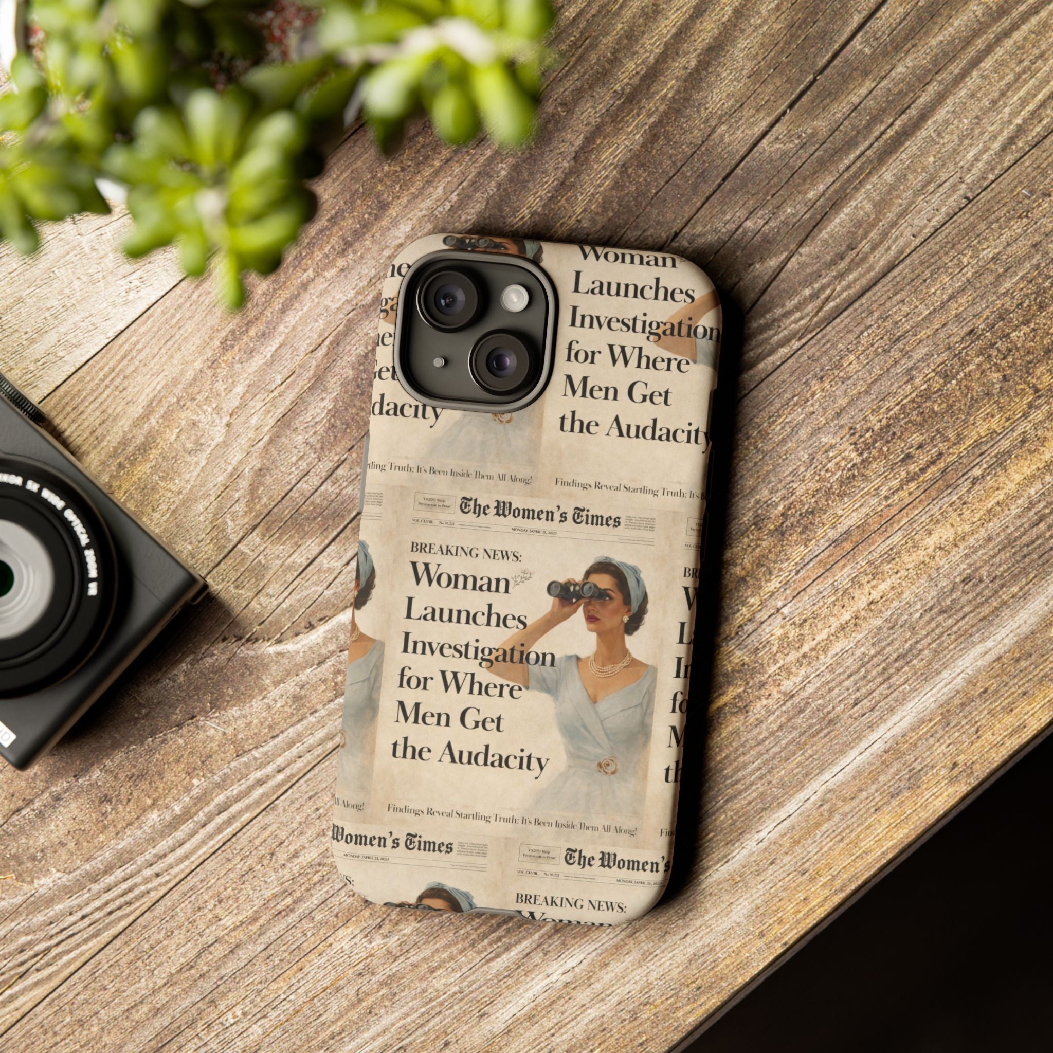 Funny Vintage Sarcastic Women Phone Case | Retro Sarcasm Text Design