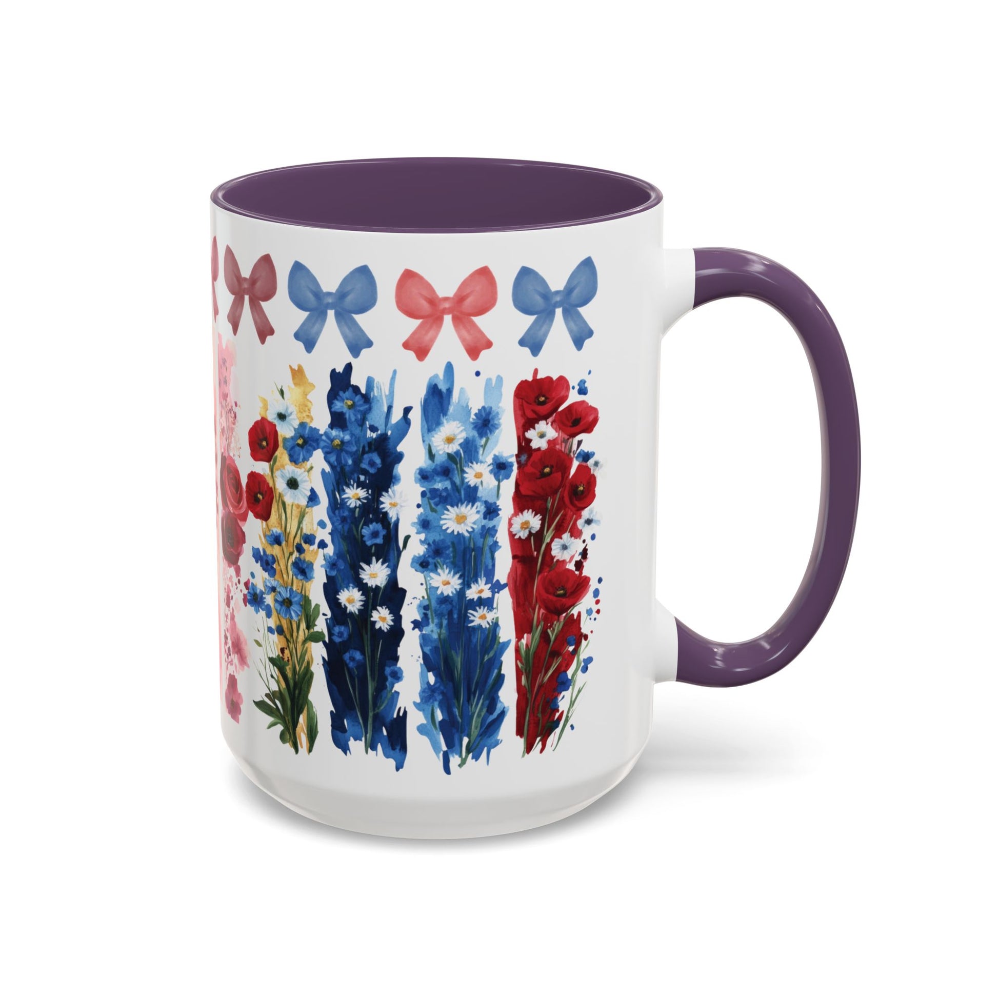 Brushstroke floral With Bows| Christian Mug with Bible Verse | Inspirational Gift for Christians | 11oz and 15oz Ceramic Coffee Mug Cozy Spring Mornings
