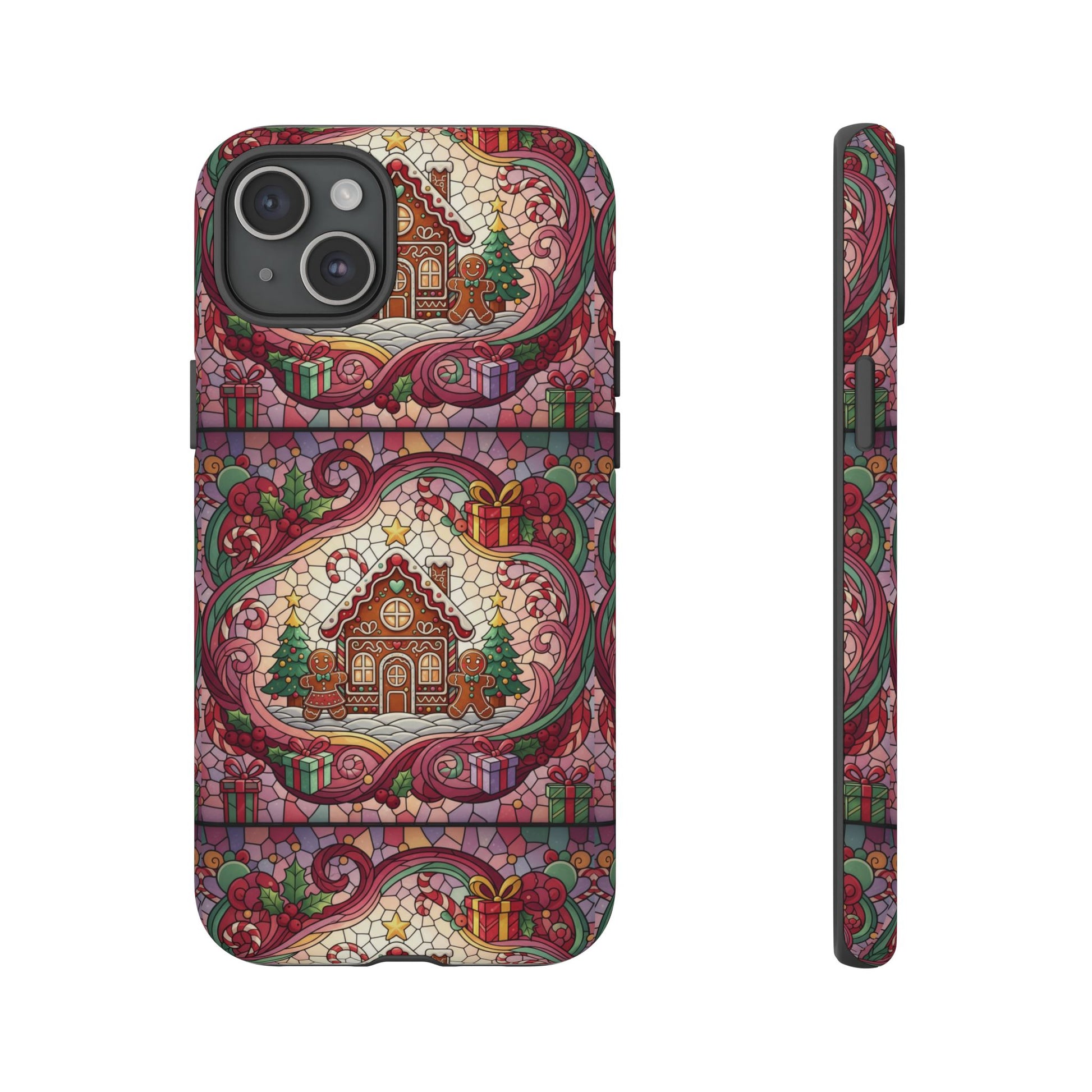 iPhone Case 17, 16  Gingerbread Stained Glass Tough Case Samsung perfect phone case