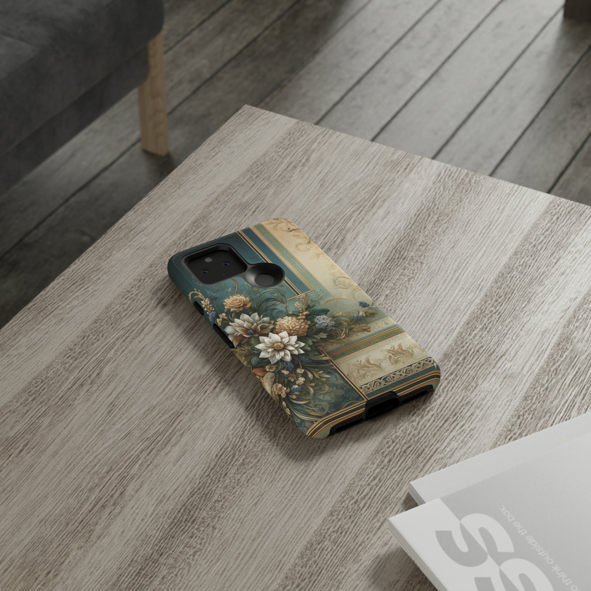 Victorian Floral Boho Luxury Phone Tough Case Floral Elegant Durable Stylish for Modern Devices iPhone 15, Samsung iPhone Samsung Accessory Gift for Her.